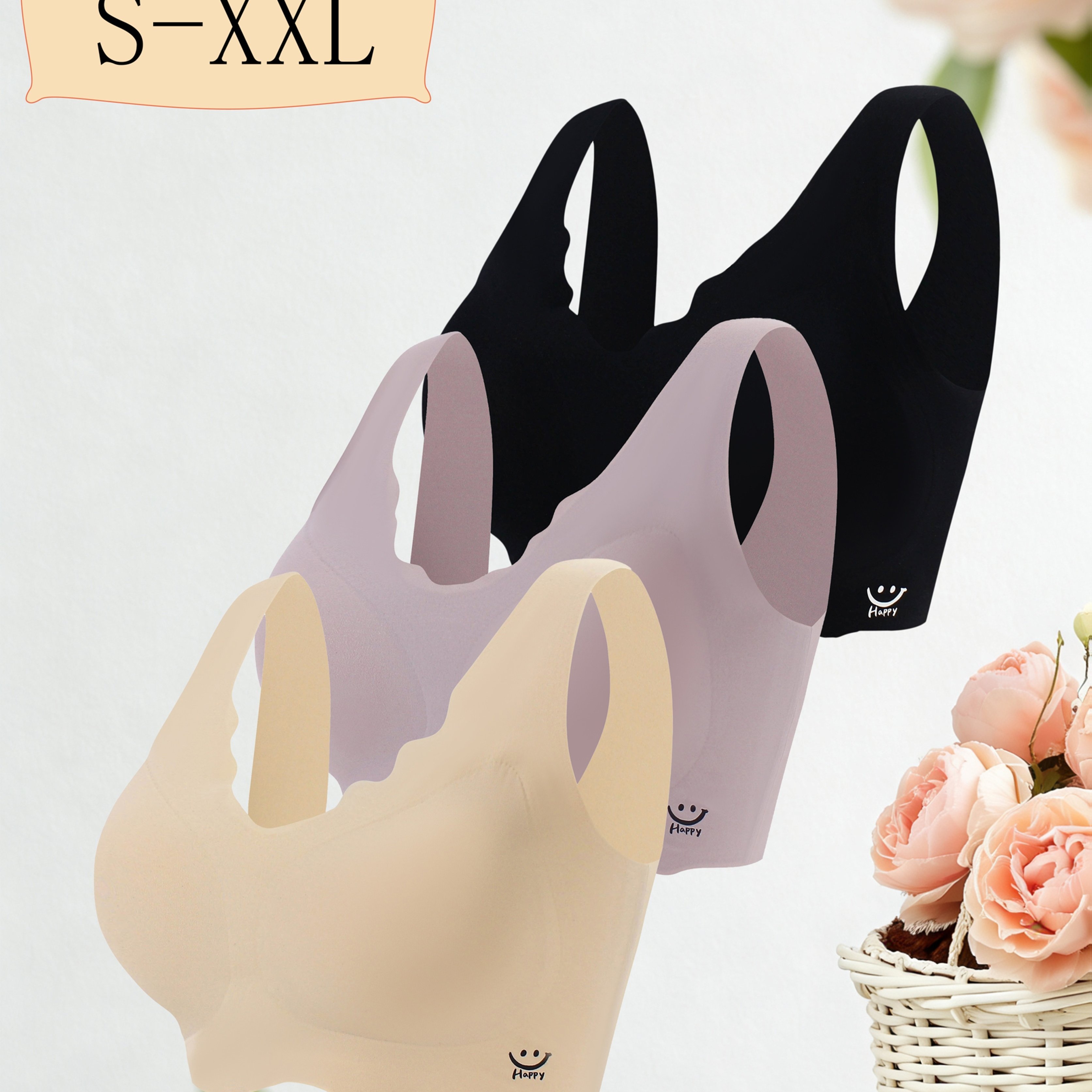 3pcs Seamless Comfortable Back-shaping Underwear