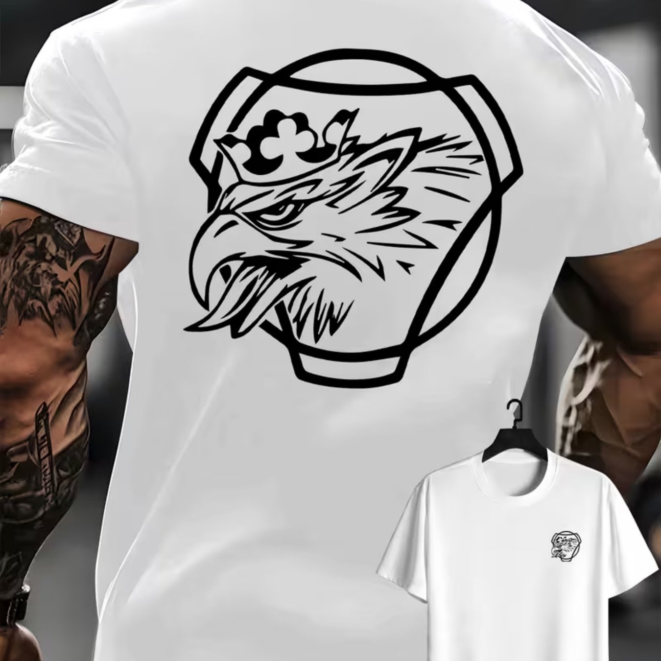 TEMU Men's Printed T-shirt: Soft And Breathable Style For Casual Everyday Wear With Graphic Design