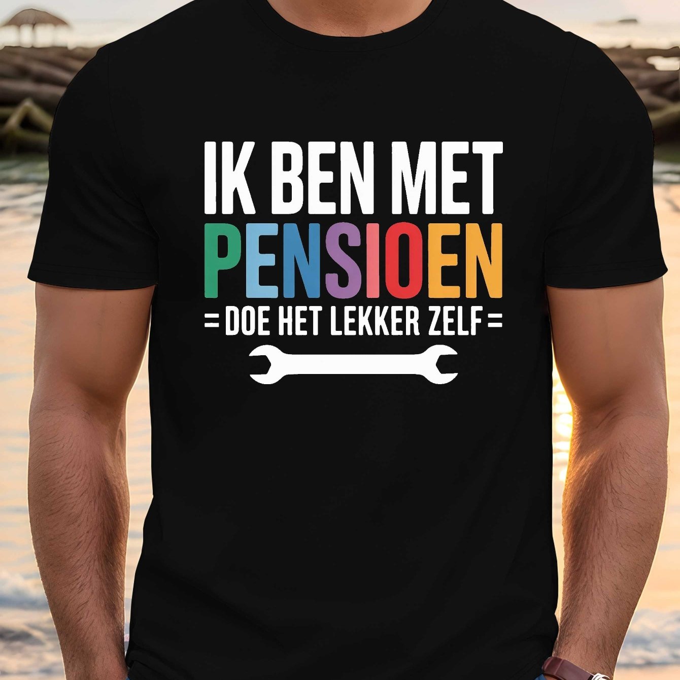 TEMU Heren T-shirt voor pensionering - Grappig shirt met zin "Nu ik met pensioen ben", koningsblauw, geschikt voor gepensioneerden, lichtgewicht voor