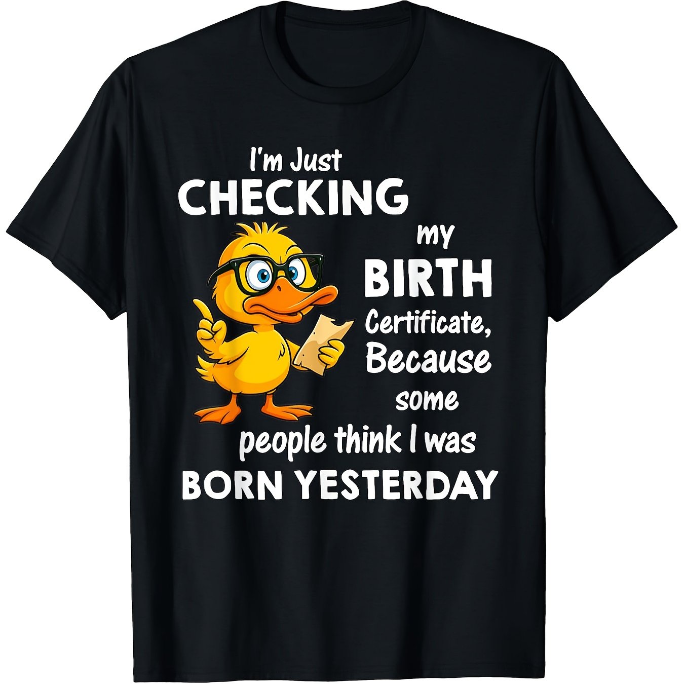 TEMU I'm My Birth Certificate I Was Graphic T-shirt 2026 Trendy T-shirt Streetwear Top Soft Short Sleeve Tee For Daily, Party And Going Out