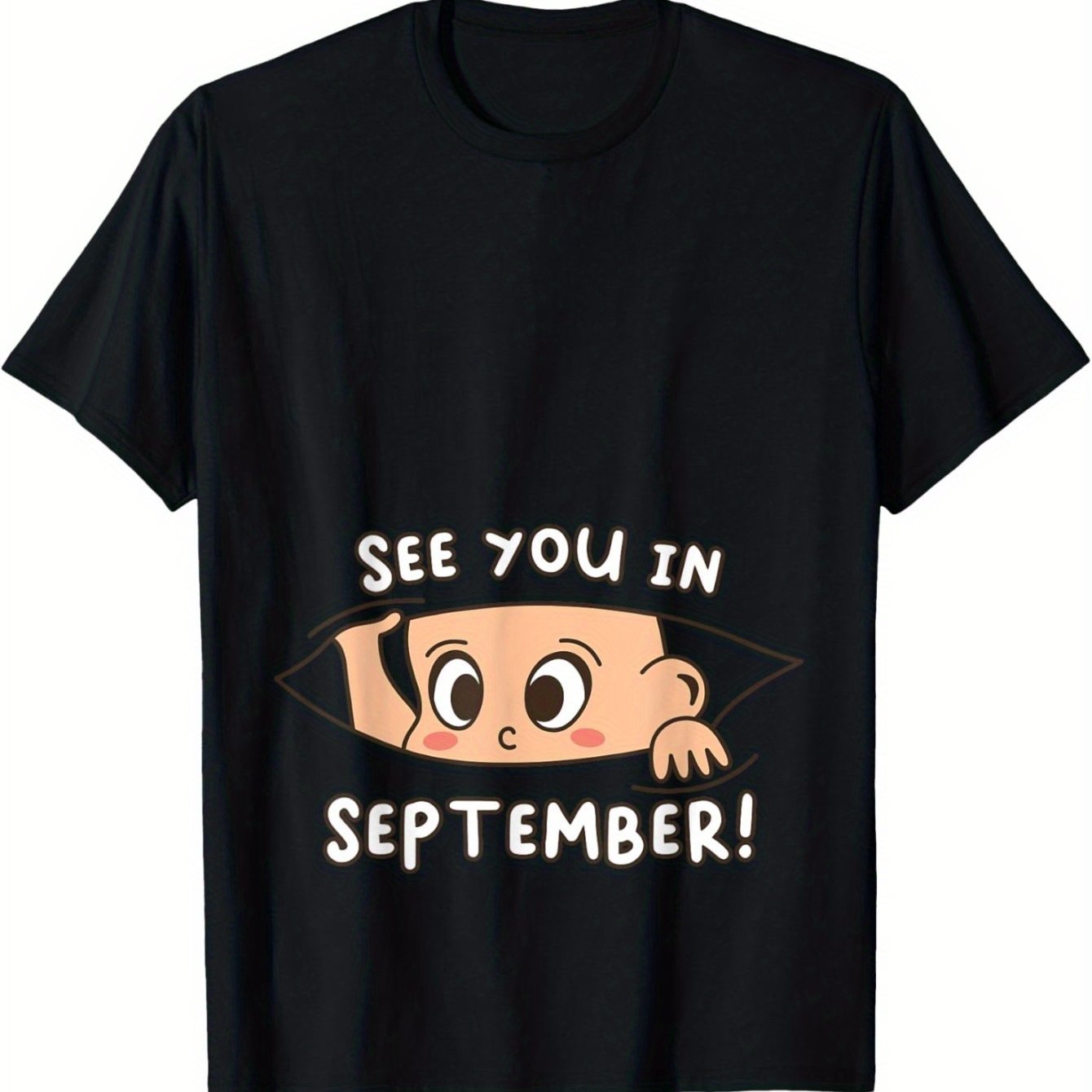 Image of Pregnancy Mom Mother In September T-shirt 180g