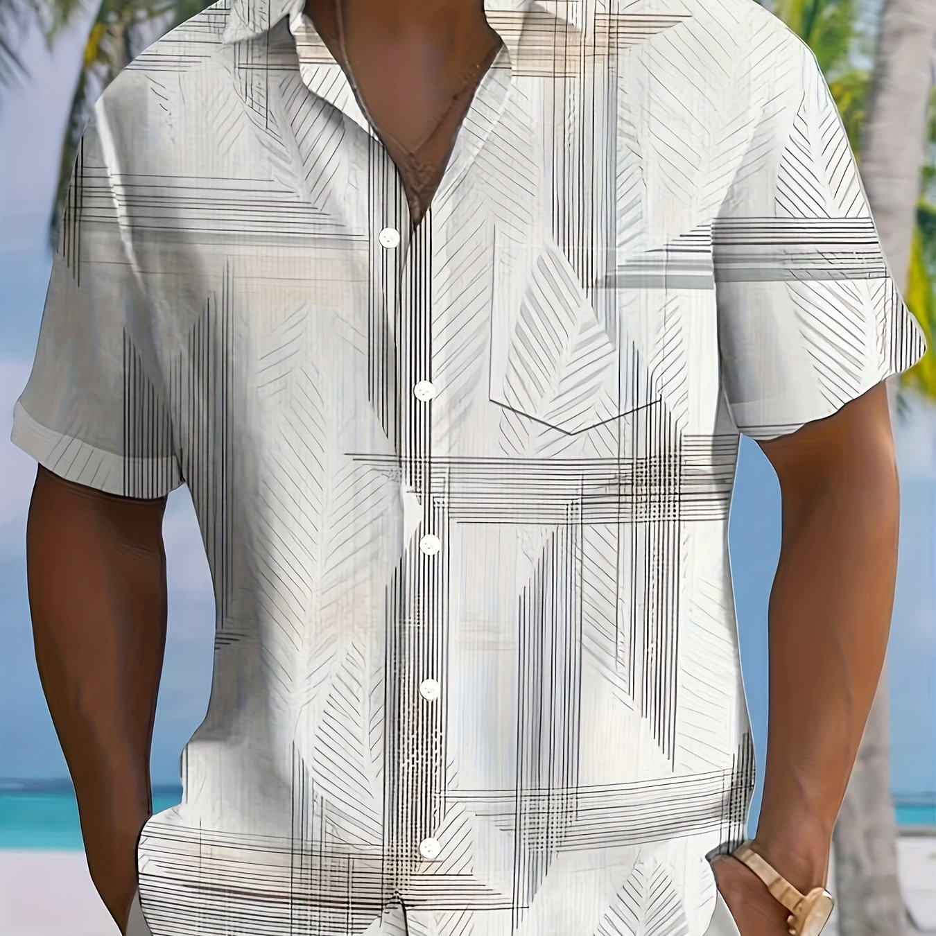 Cross-border Men's Plus Size Shirt 062, Plus Size