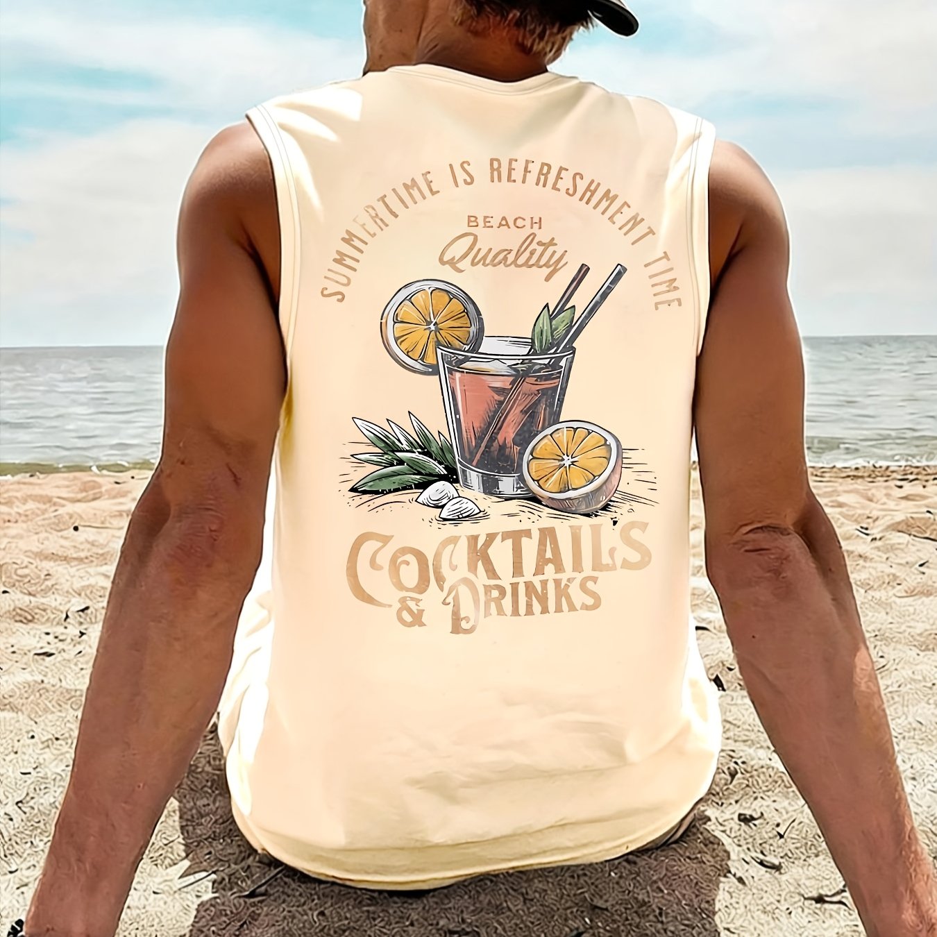 TEMU Men's Casual Sports Tank Top, Athletic Vest