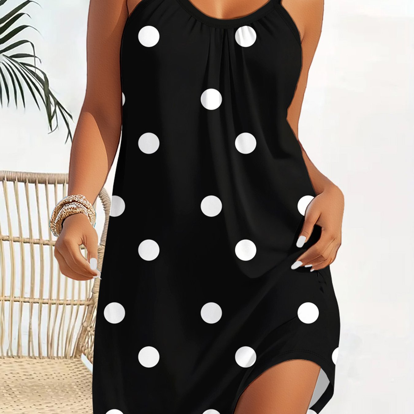 Image of Plus Size - Plus Size - Western Fashion Women's Plus Size Cami Dress