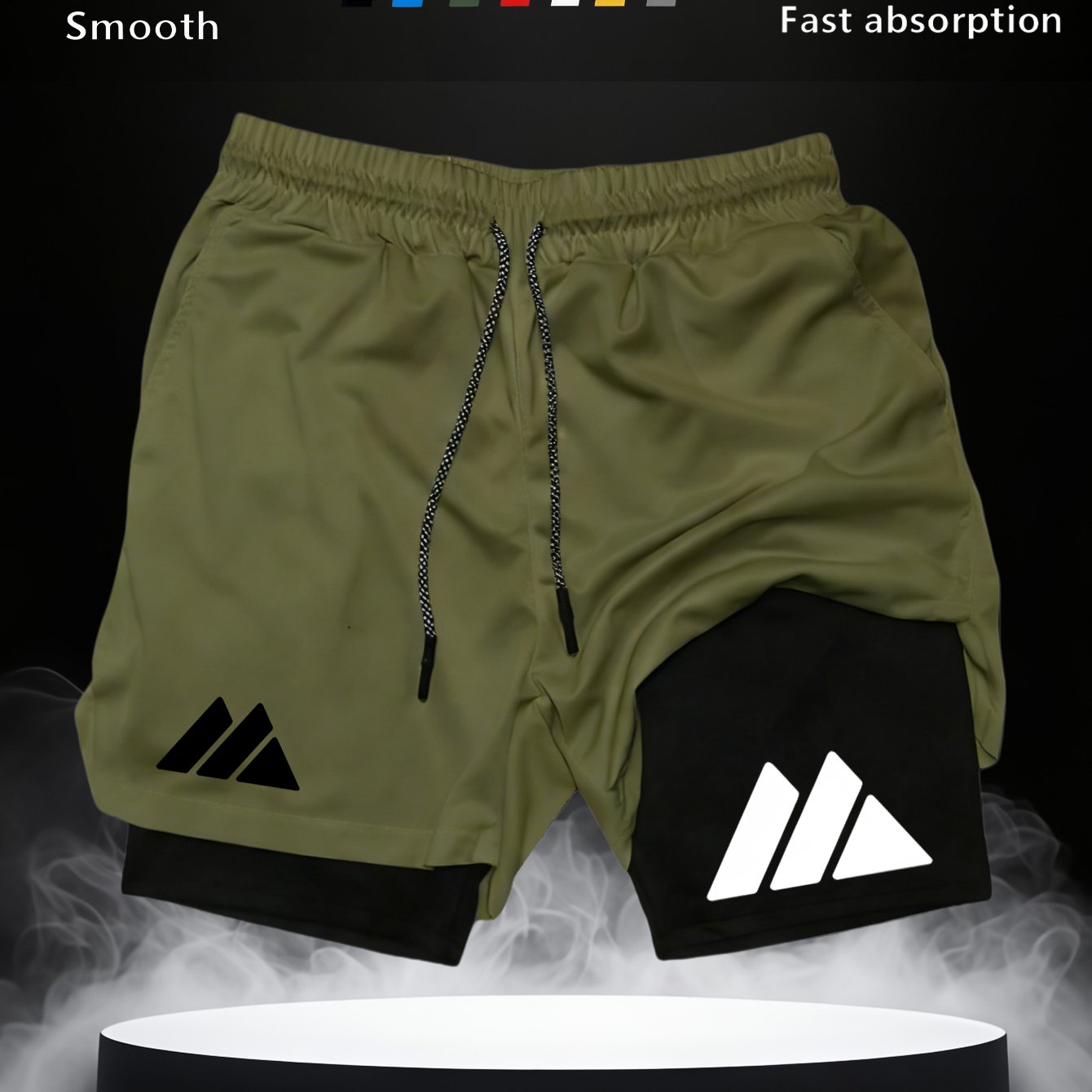 TEMU Men'-layer Shorts 2026 Men's 2-in-1 Double Layer Workout Shorts, Quick-dry Breathable Anti-chafing Running Athletic Shorts With Liner Pockets,