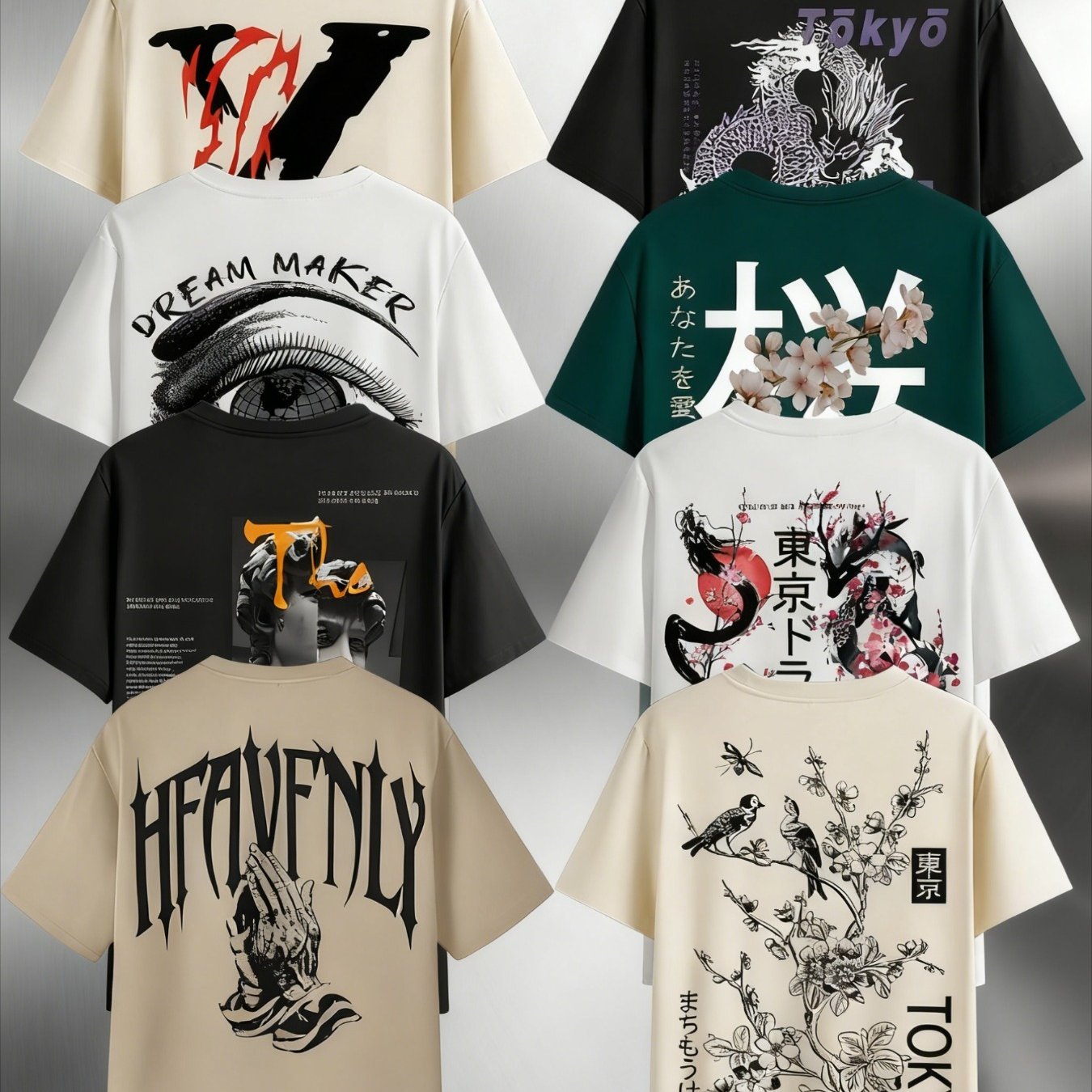 Single Piece Set (not Assorted, Sent At Random) Men's Graphic Tee - Shirt Featuring Tokyo, Dragon Design And Text Print, Part Of A Casual Tee Collection With Designs
