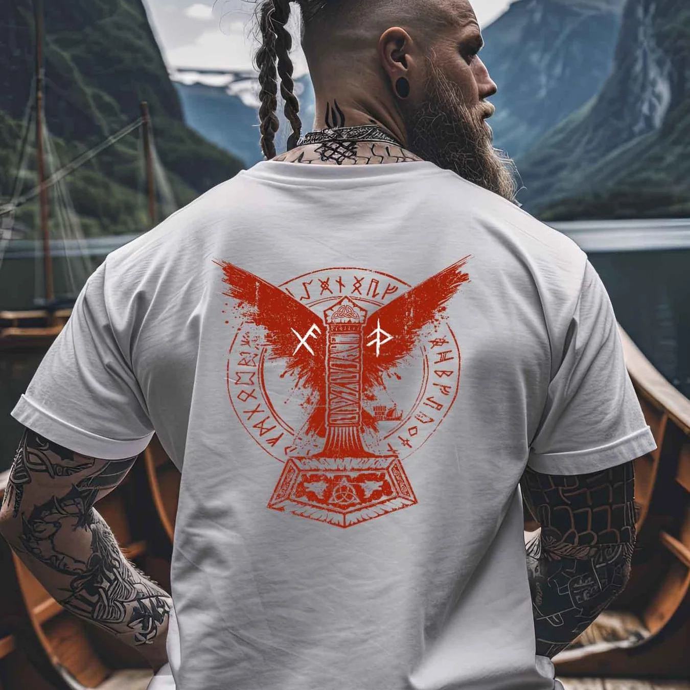 Wikinger Oversized T Shirt Hammer Mit Blutadler Und Nordic Viking Wear