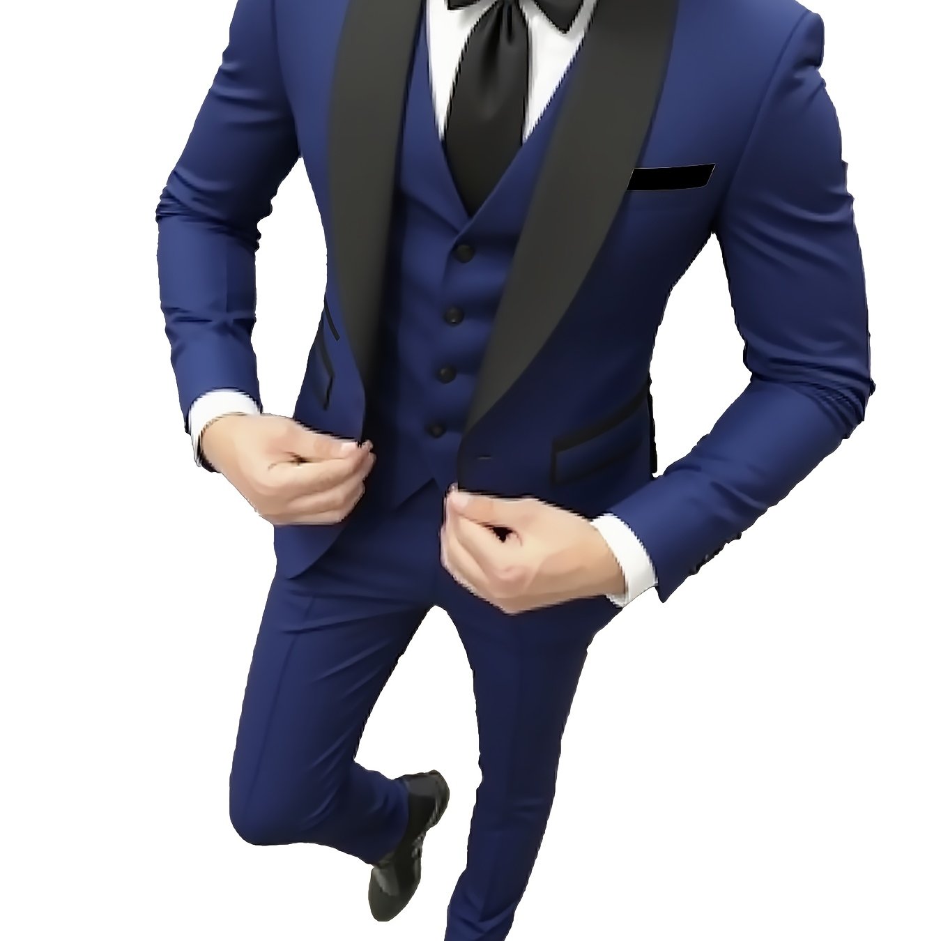 TEMU Men's 3pcs Suit Set, Jacket   Vest   Trousers, Fashionable And High-quality, Suitable For Weddings, Parties, Or Formal Events