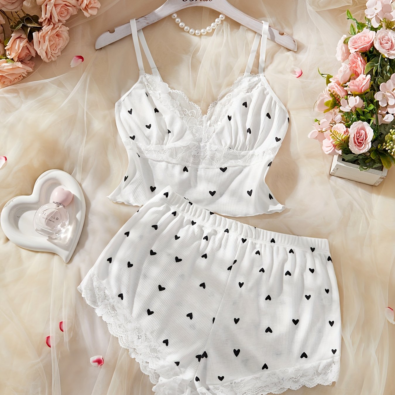 E-shop Elegantes Schlafanzug-Set für Zuhause, Europäischer Stil