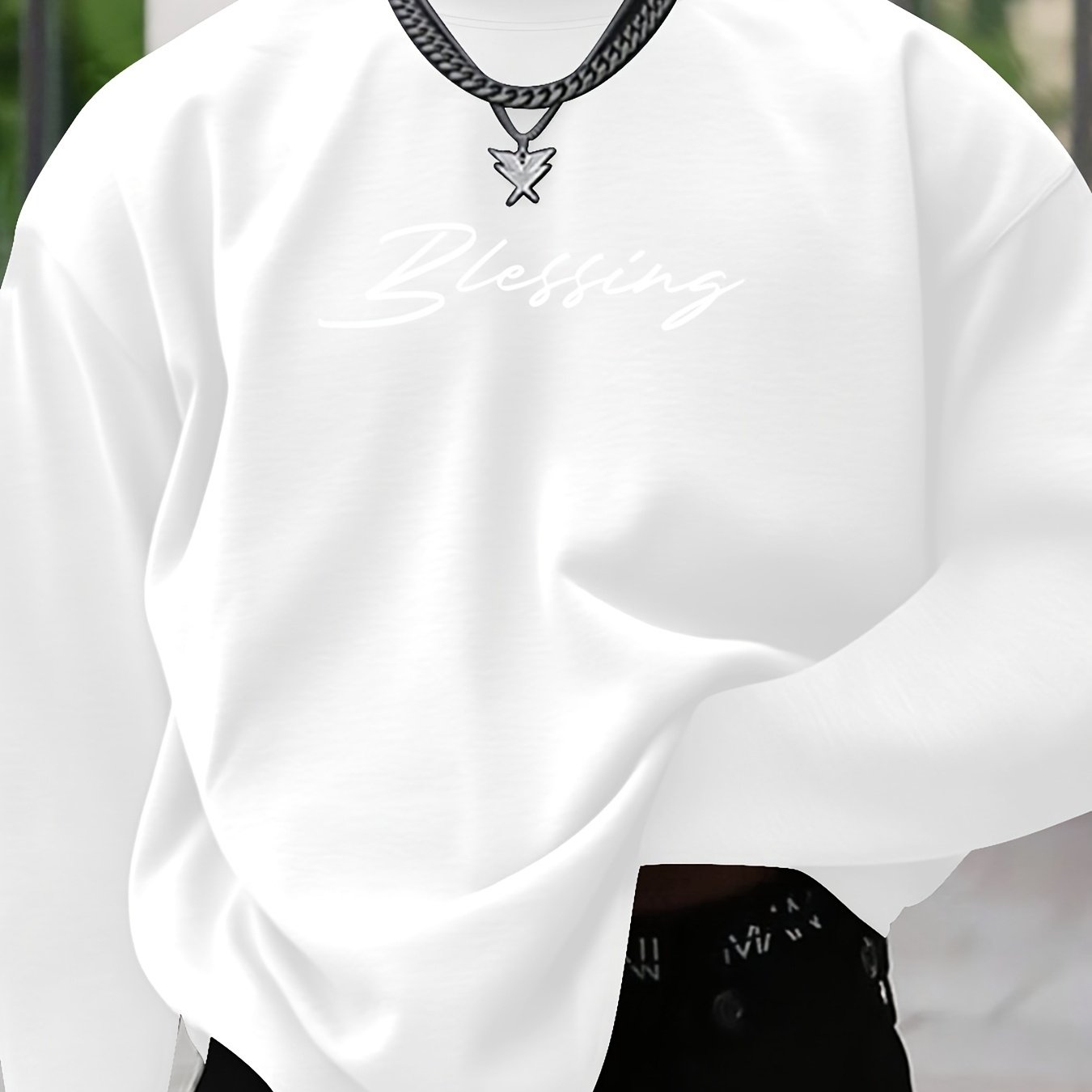 TEMU Men's Plus Size Warm Long Sleeve T-shirt, Casual Round Neck Design, Daily Wear, Outdoor Activities, And Street Style