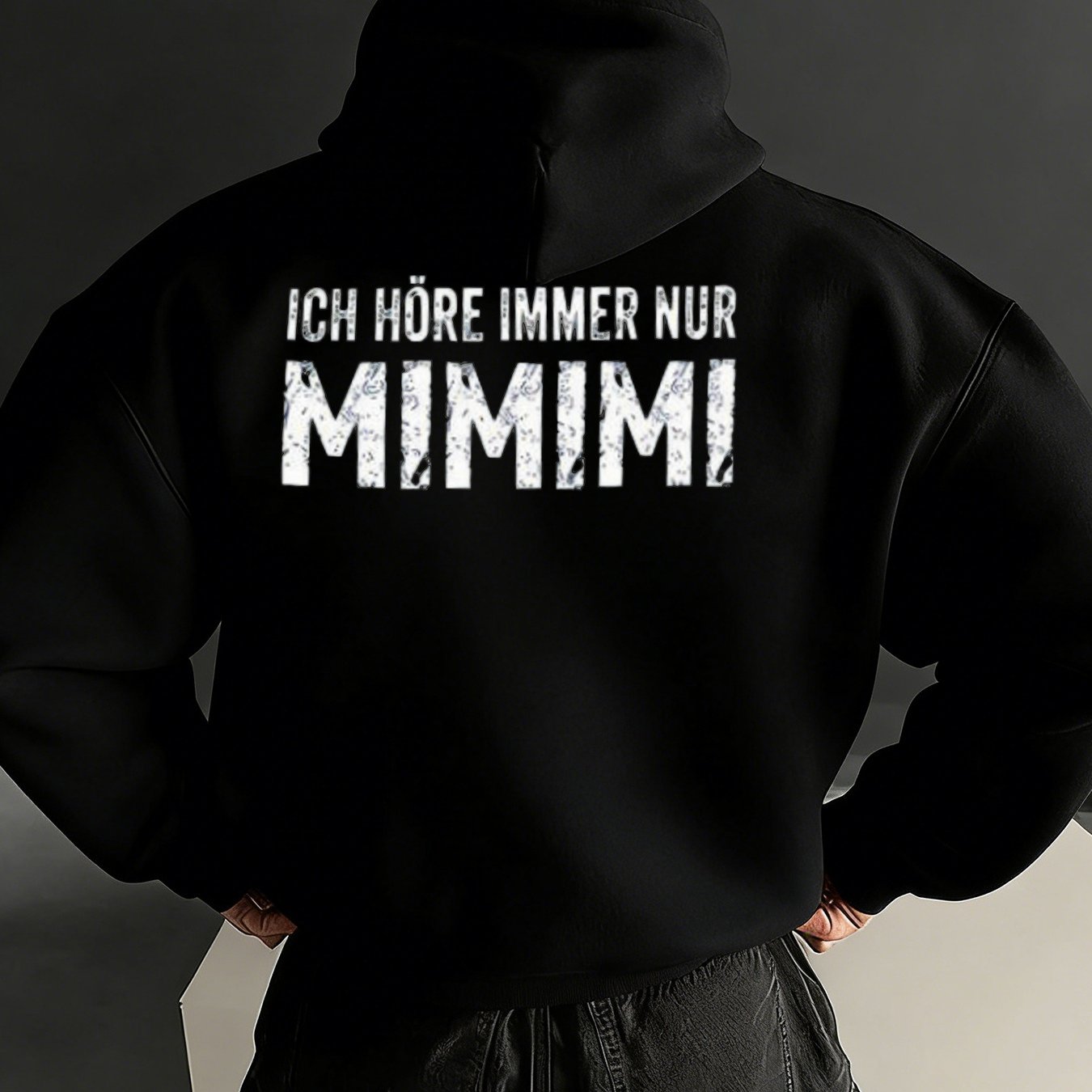 Image of A Design With Ich Hore Immer Nur Text Theme Fashion Hoodie For Man's Hoodie High Quality Thick Premium Sweatshirt For Casual Wear And Street Style Gift For Who Love