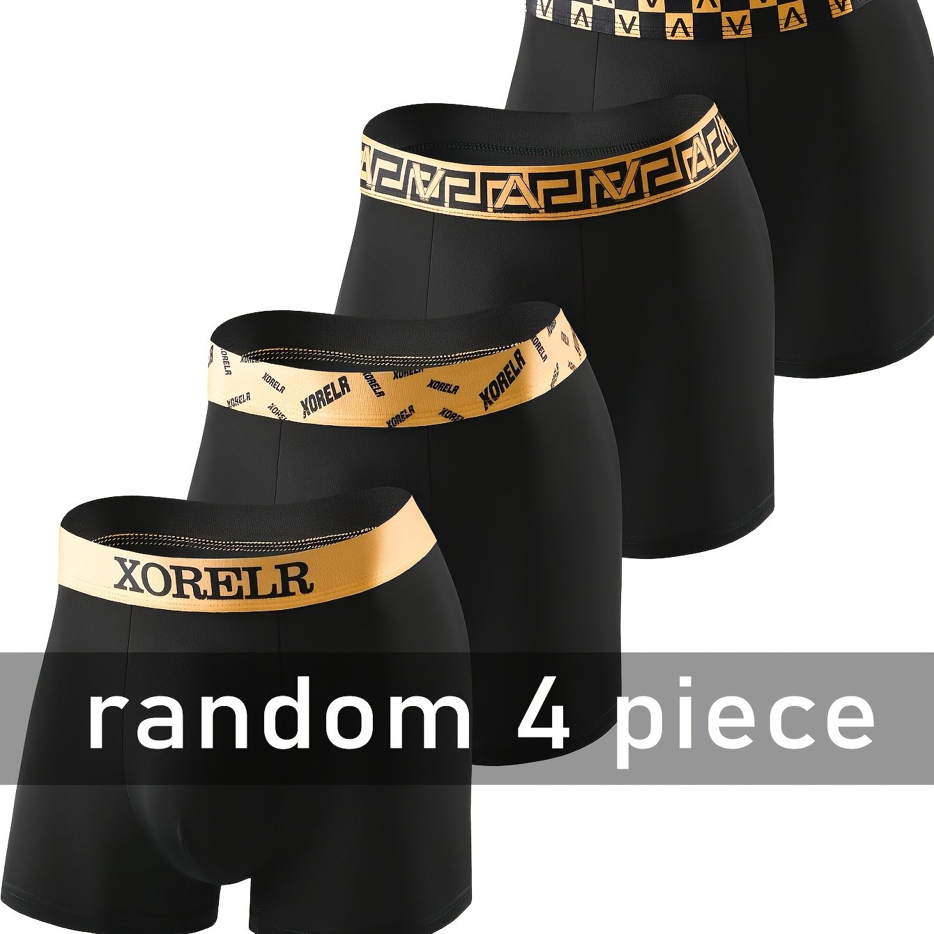 TEMU Random 4pcs Set Men's Fashion Athletic Athletic Long Flat Angle Underwear
