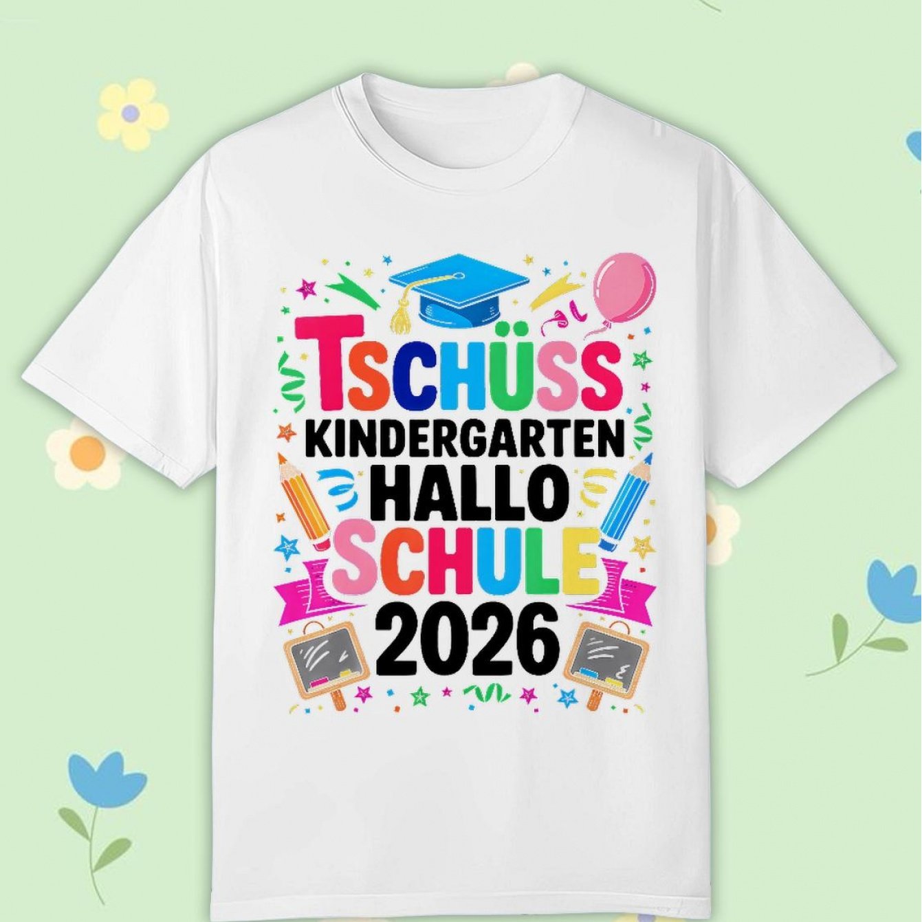 Image of Tschuss Kindergarten 2026 School Child 2026 Boy T-shirt Comfortable Casual Crew Neck Tee For Boys And Girls T Shirt, 200g
