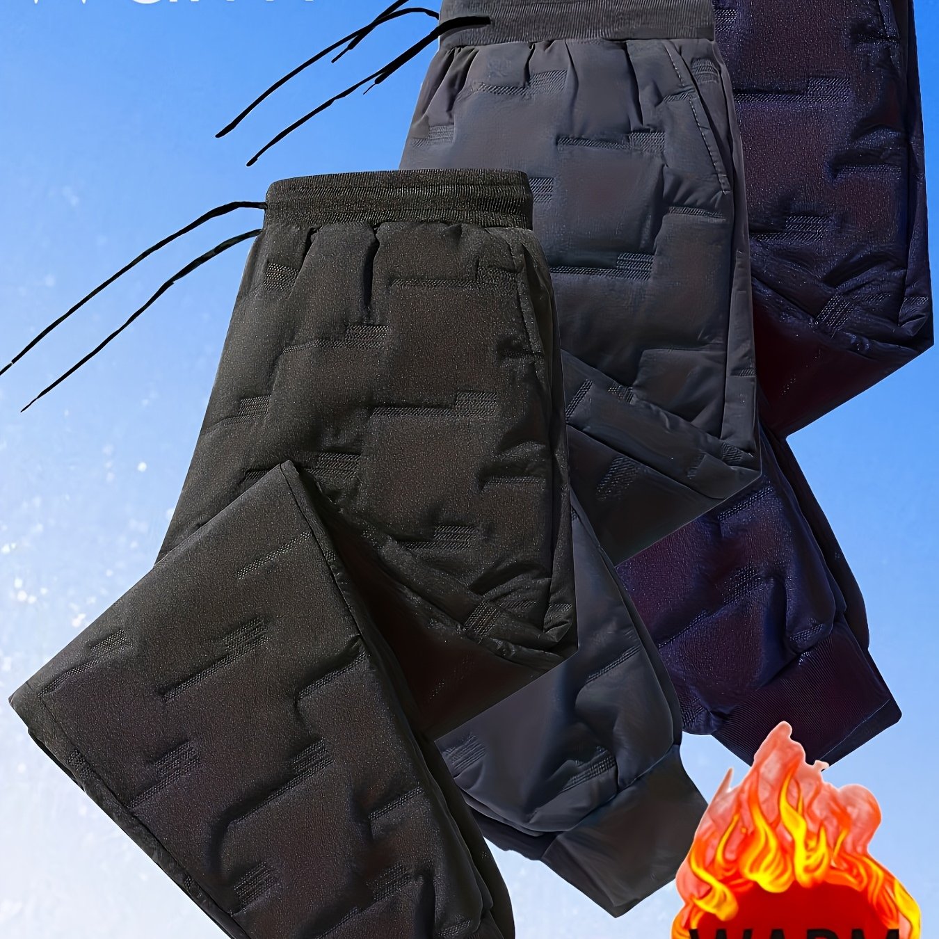 TEMU Super Unisex Windproof Trousers, Warm, Windproof And, Easily Cope With Cold Weather, A For Skiing And Winter