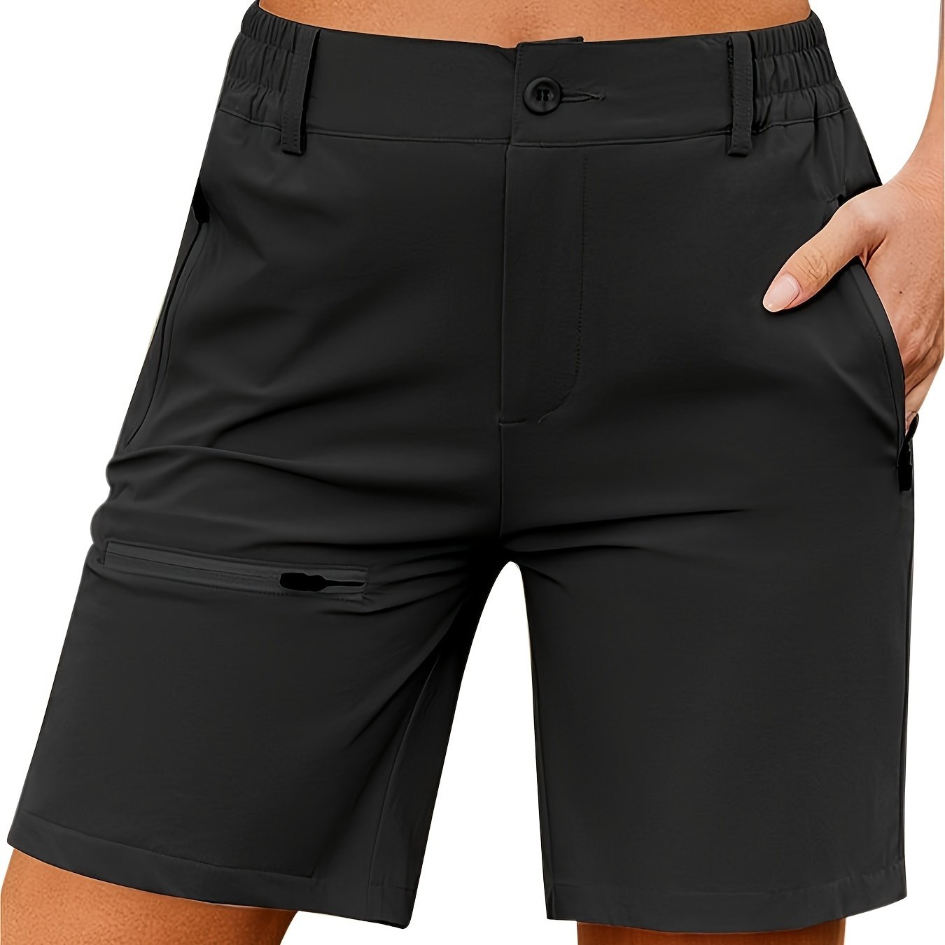 women's high stretch nylon shorts solid color quick dry - Temu