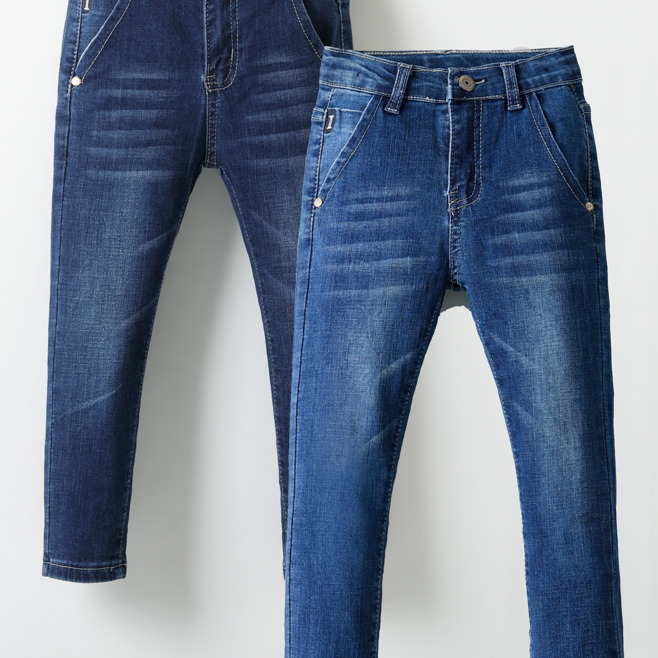 Boys' Elegant Fashion Comfortable All-match Denim Long Pants 2pcs Set