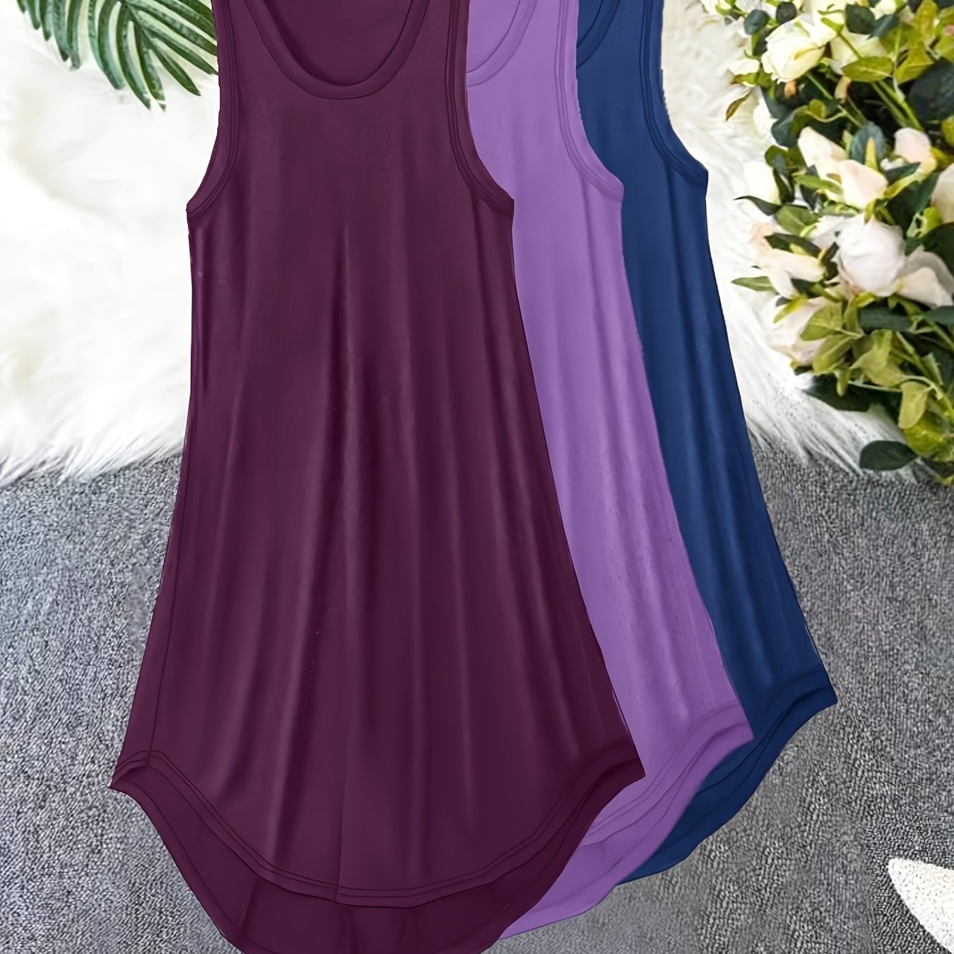 Plus Size Nightgown Three-piece Set