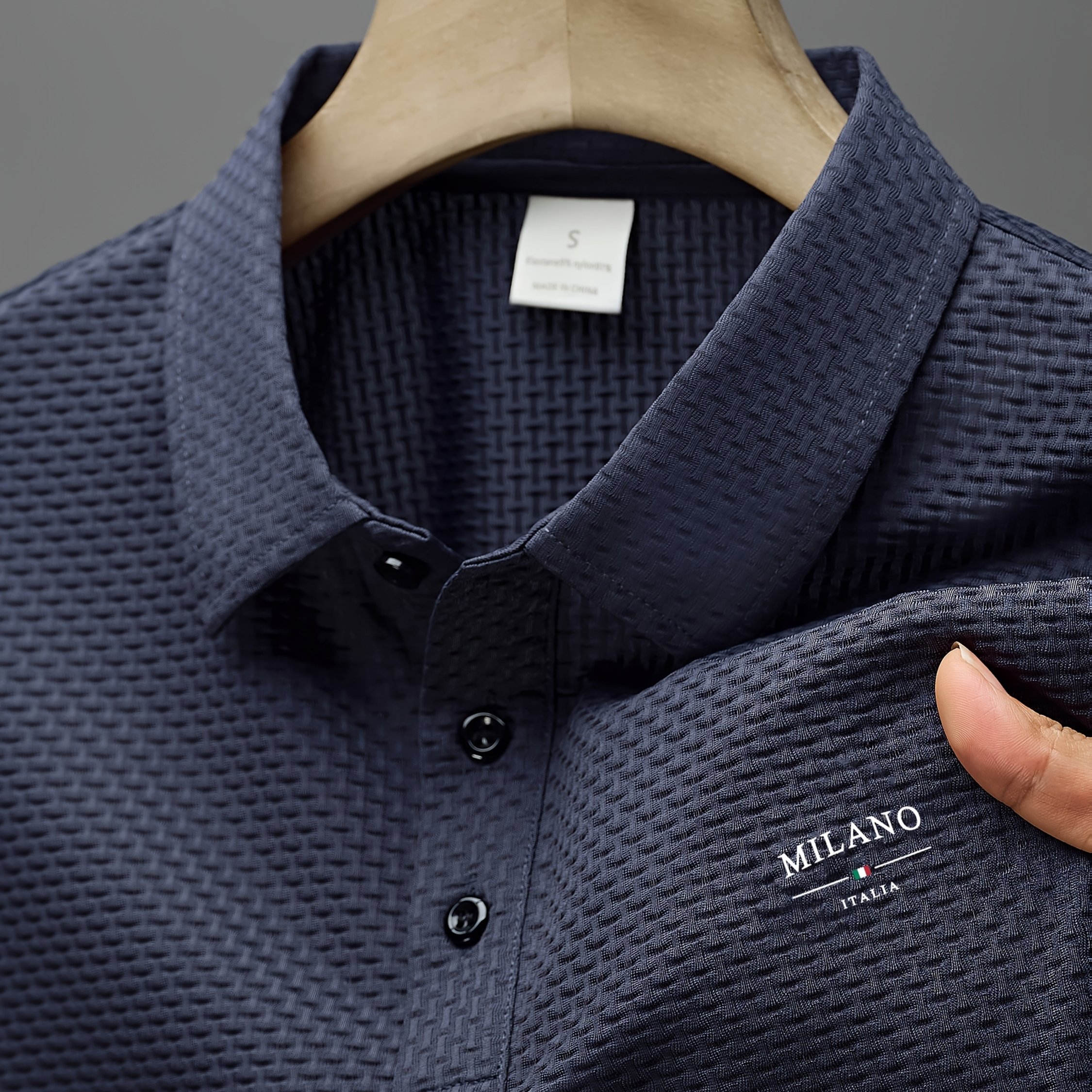 TEMU Jacquard Fabric Style, Men' Color Shirt With Fashionable Print, Comfortable Shirt, Lapel Sporty Casual Summer Short Sleeve Printed Short Sleeve