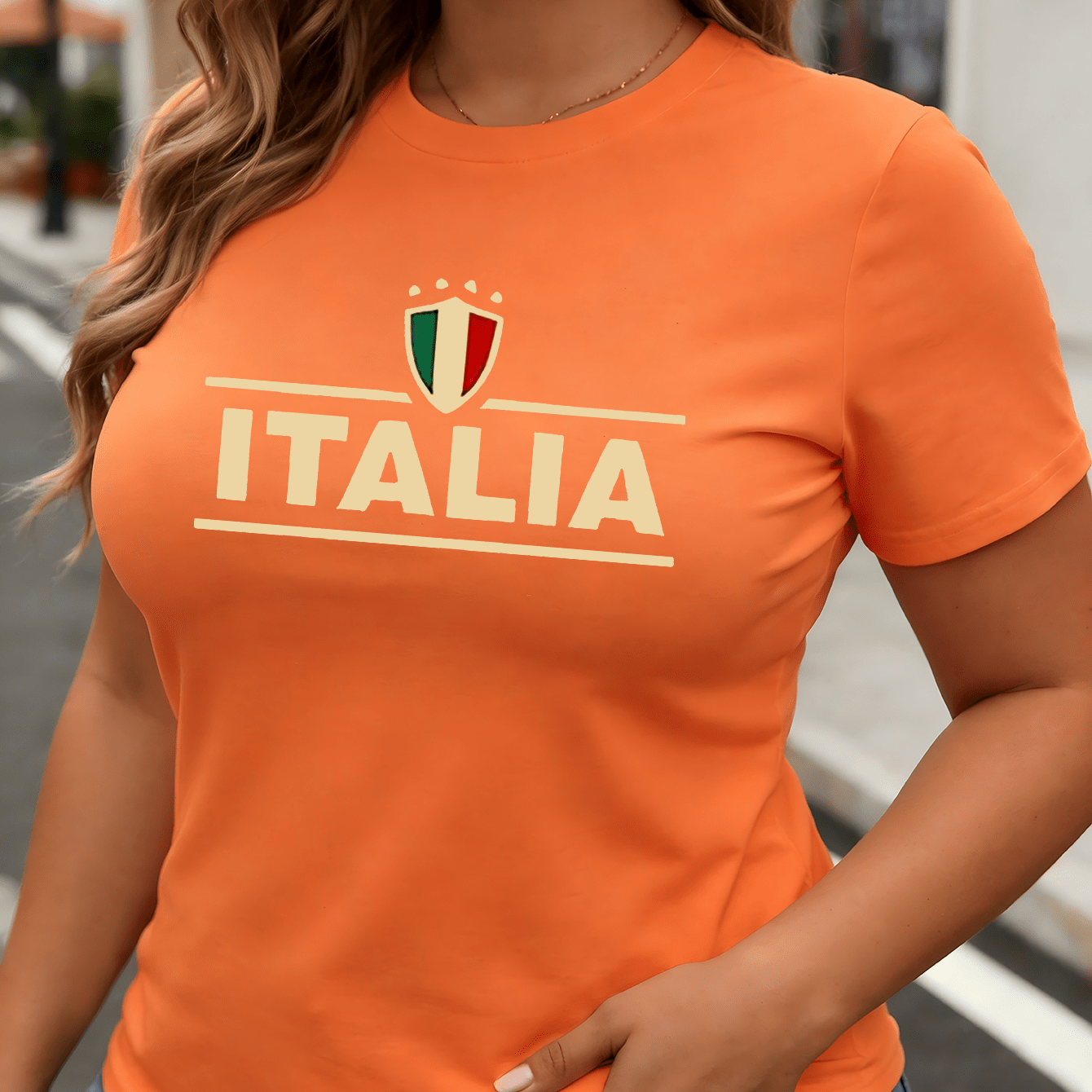 TEMU Italia Graphic T-shirt Italian Shield Casual Summer Tee