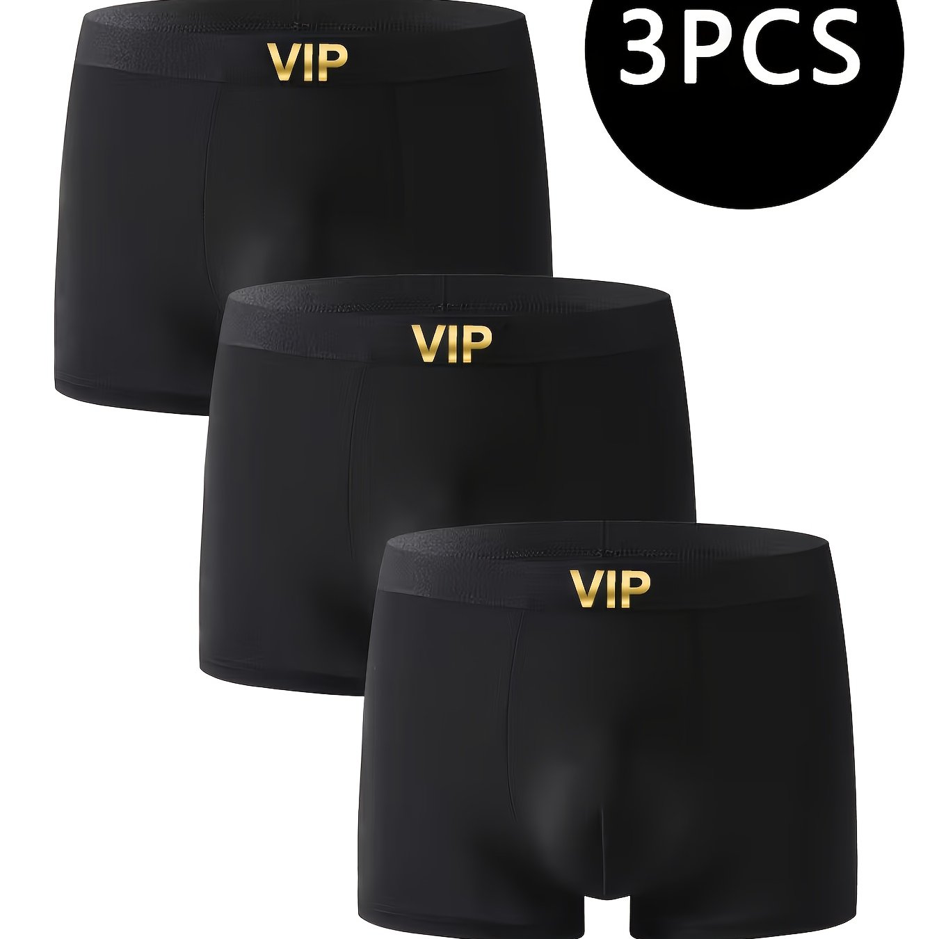 TEMU Random 3pcs &;s Fashion Underwear: Soft, Comfortable, Breathable Black Briefs For Casual Attire, Breathable Comfortable Stretchy Underwear,suit