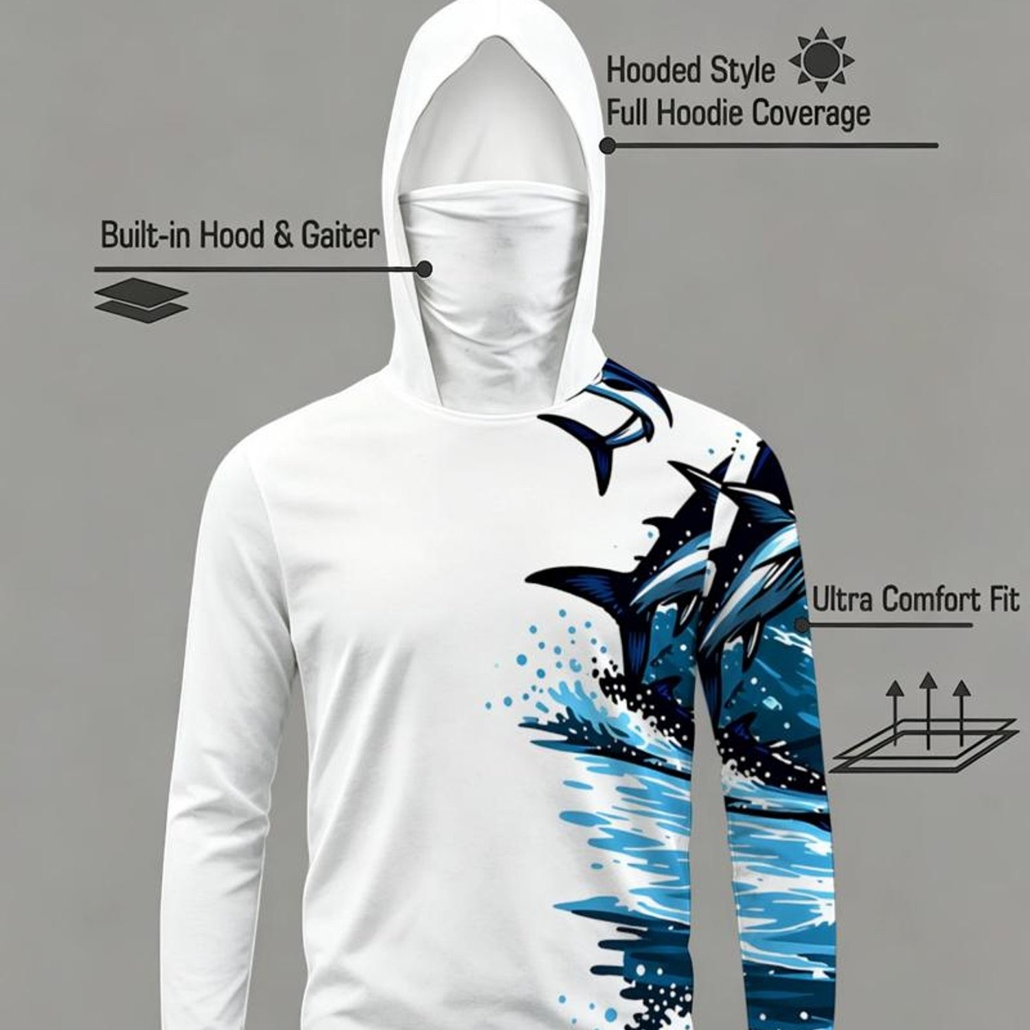 TEMU Men's Graphic Hoodies, Multiple Sizes And Colors, Perfect For Casual And Athletic Use