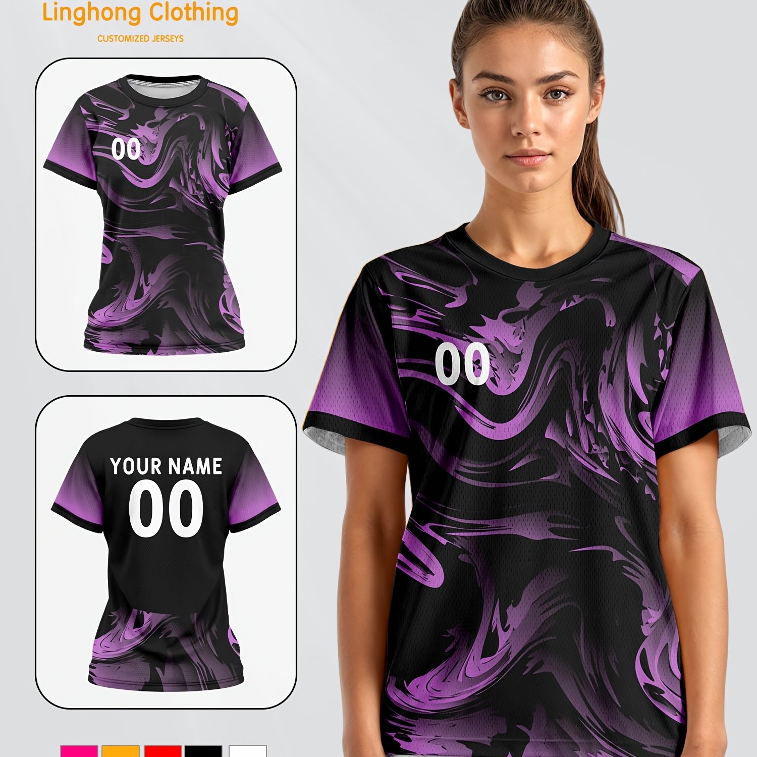 TEMU Customized , Women's T-shirts, Football Shirts And Casual Shirts, Team , Exercise, Fitness, , Ventilation, Quick Drying, And Daily Leisure