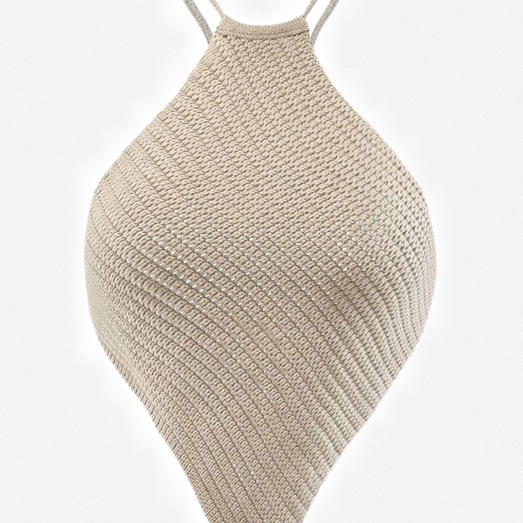 TEMU Solid Color Halter Neck Sweater Vest, Elegant Tie Back Sleeveless Knitted Vest For , Women's Clothing