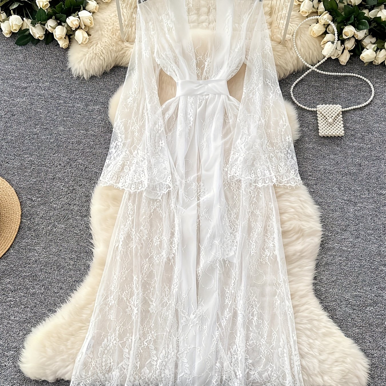 TEMU Sexy Pajamas, Lace Nightgowns, Bathrobes, , Long Pajamas