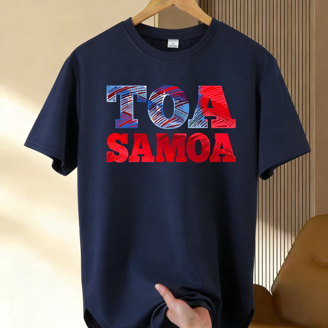 TEMU Men's Toa Samoa Graphic Crew Neck T-shirt - And Stylish, Soft And Breathable, 100% Polyester Fiber, Unique Print Design, Short Sleeve Summer
