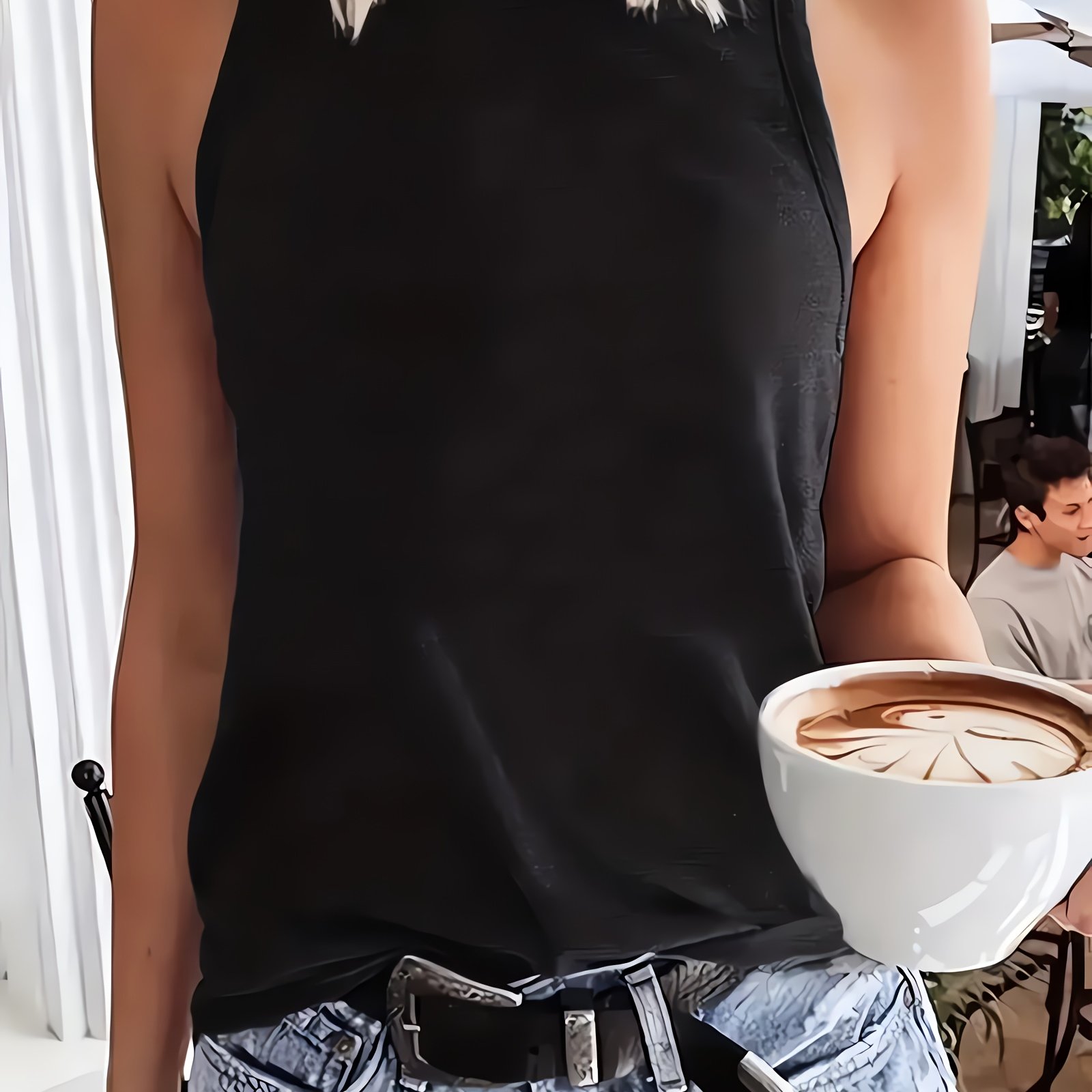TEMU Women' Color Sleeveless Vest, Casual Loose Fit, Women's Summer Casual Athletic Wear