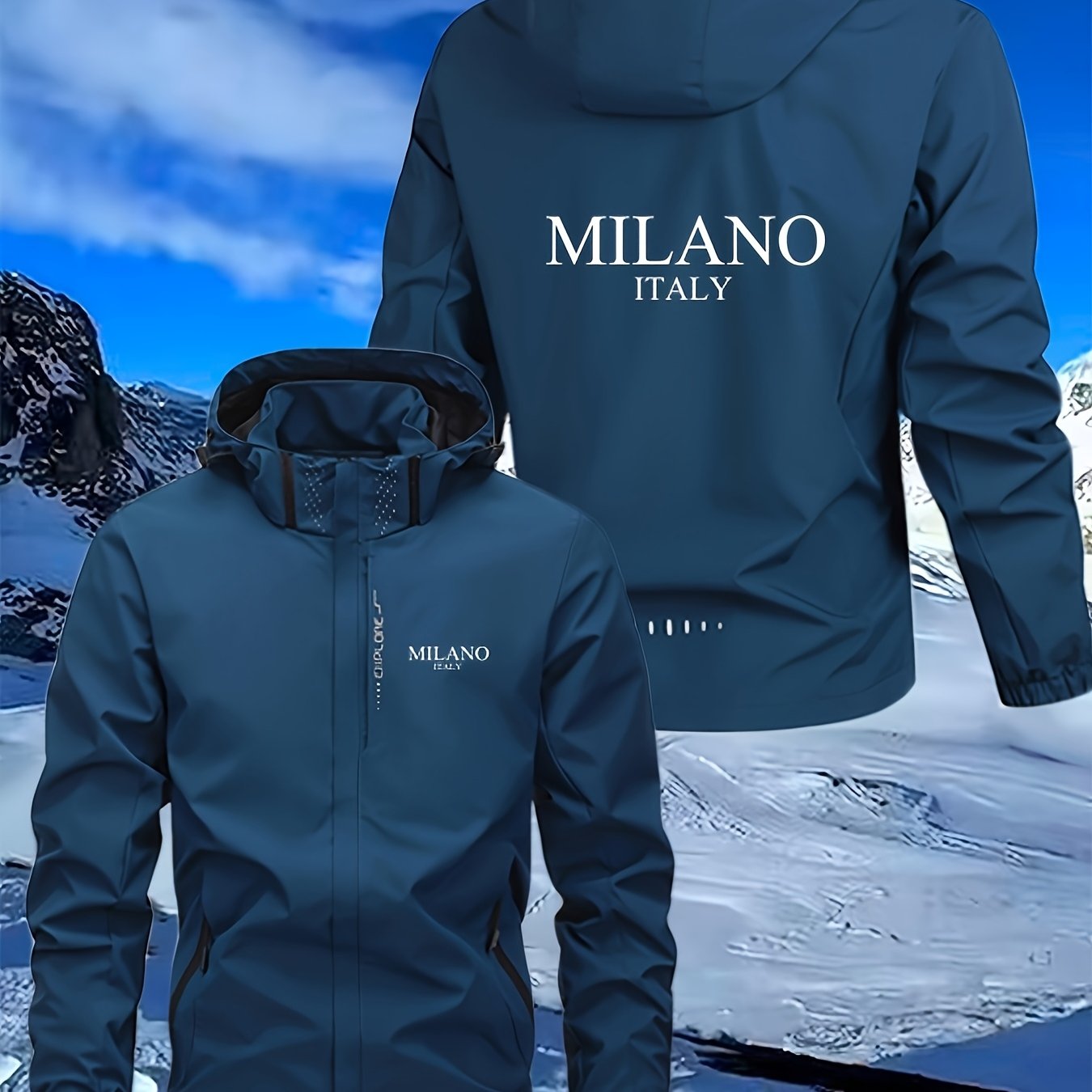 TEMU Men's Jackets And Windbreakers From , Italy, Machine Washable And Windproof