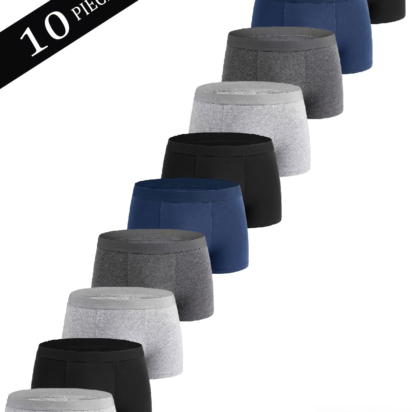 TEMU Random 10pcss Men' Color Boxers, Quick-dry And Sweat-absorbent, A Must-have For Men's Sports And Hiking. The Random 10pcs Set Is More
