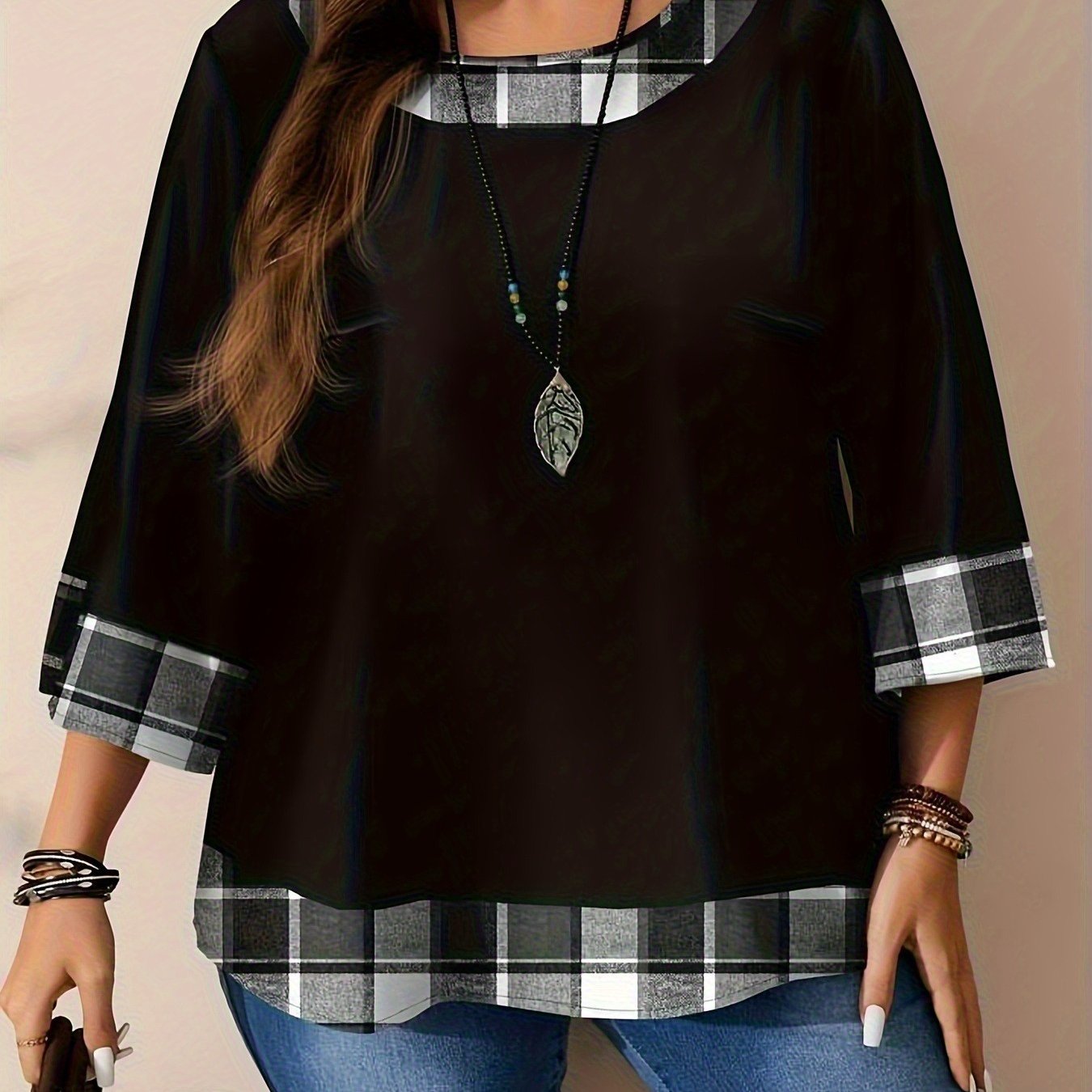 TEMU Plus Size - Plus Size - 2025 Autumn New Printed Leopard Pattern Long Sleeve Plus Size Women's Top, Hooded Round Neck Design For Easy Dressing,