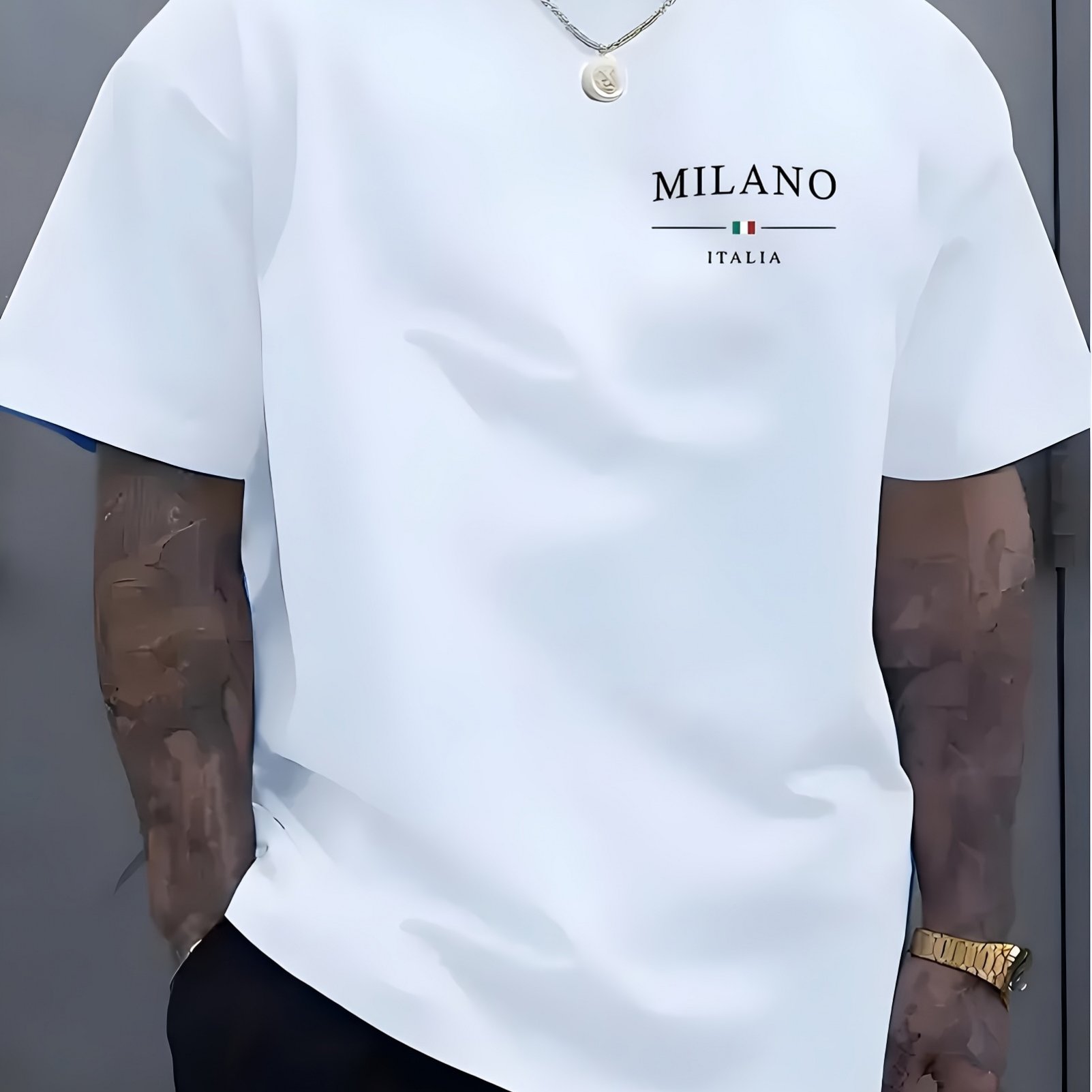 E-shop 2025 Lässiges Trendy T-Shirt Oberteil Kurzarm Vielseitiges Sommer Herren Rundhals