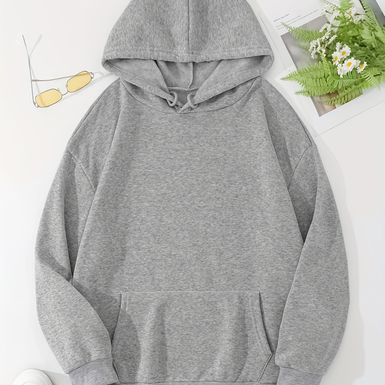 Sidefeel Women's Long Sleeve Hoodie Sweatshirt – Cozy Pullover With Kangaroo Pocket, Casual Everyday Wear - View #7