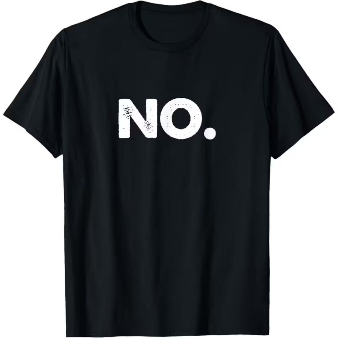 TEMU "no" Graphic Print T-shirt For - Unisex Streetwear Short Sleeve Tee With No, Slightly Stretchy Fit, Machine Washable Round Neck Casual Wear