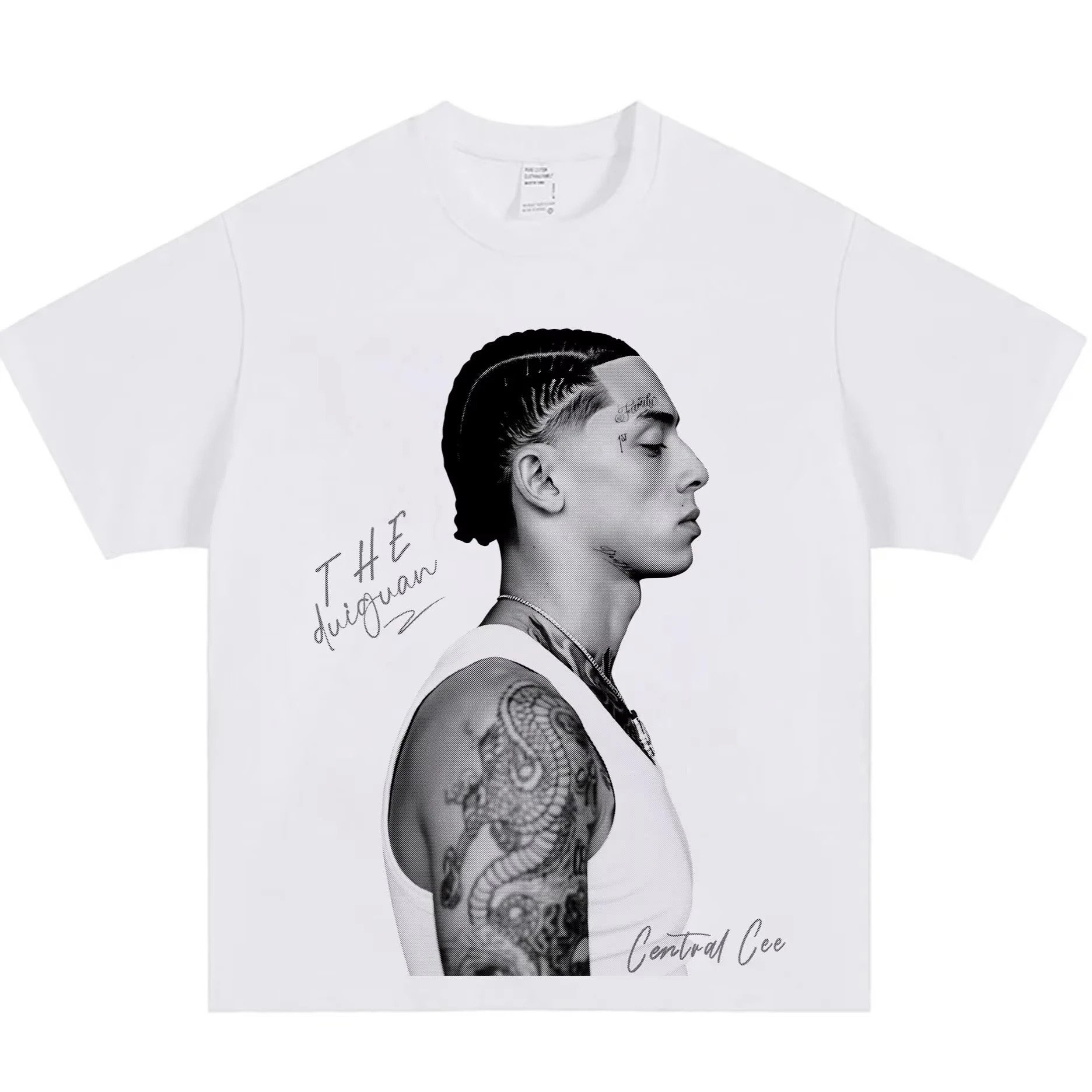 Image of Men' Cee Graphic Tee With Minimalist Style, Oversized Fit, Perfect For Hip Hop Fans, Made From Breathable Fabric, Ideal For Casual Streetwear
