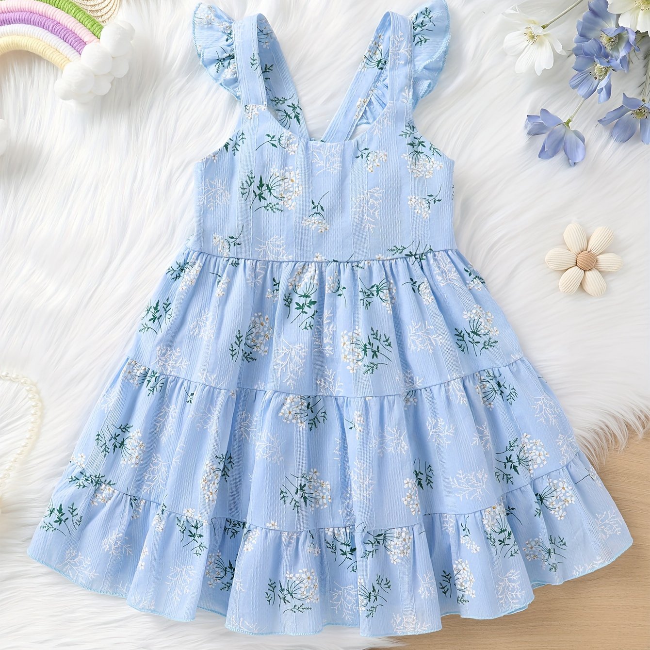 Toddler Dress Princess Sleeveless Beach Vest Skirt