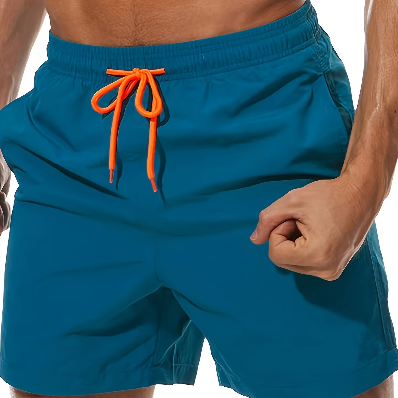Summer Men's Surfing Belt With Drawstring Mesh Lining Beach Pants, Suitable For Summer Leisure Beach Vacation Swimming