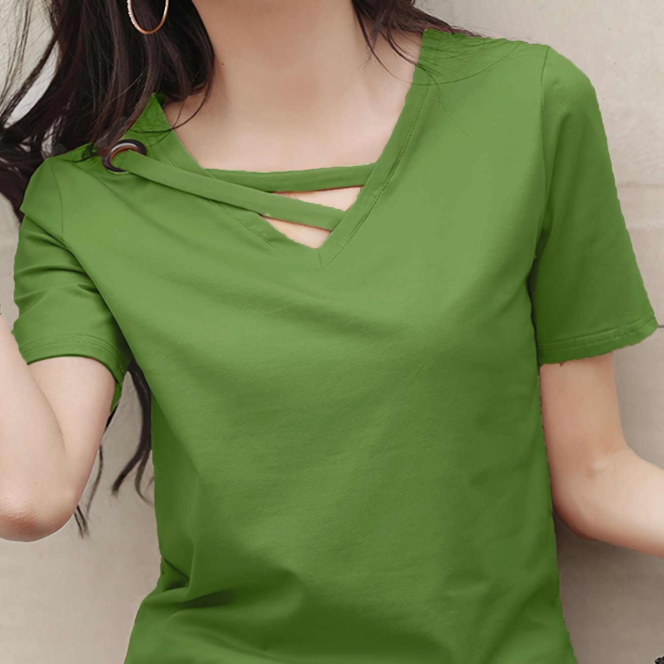 TEMU Women's Casual Fashion V-neck Top