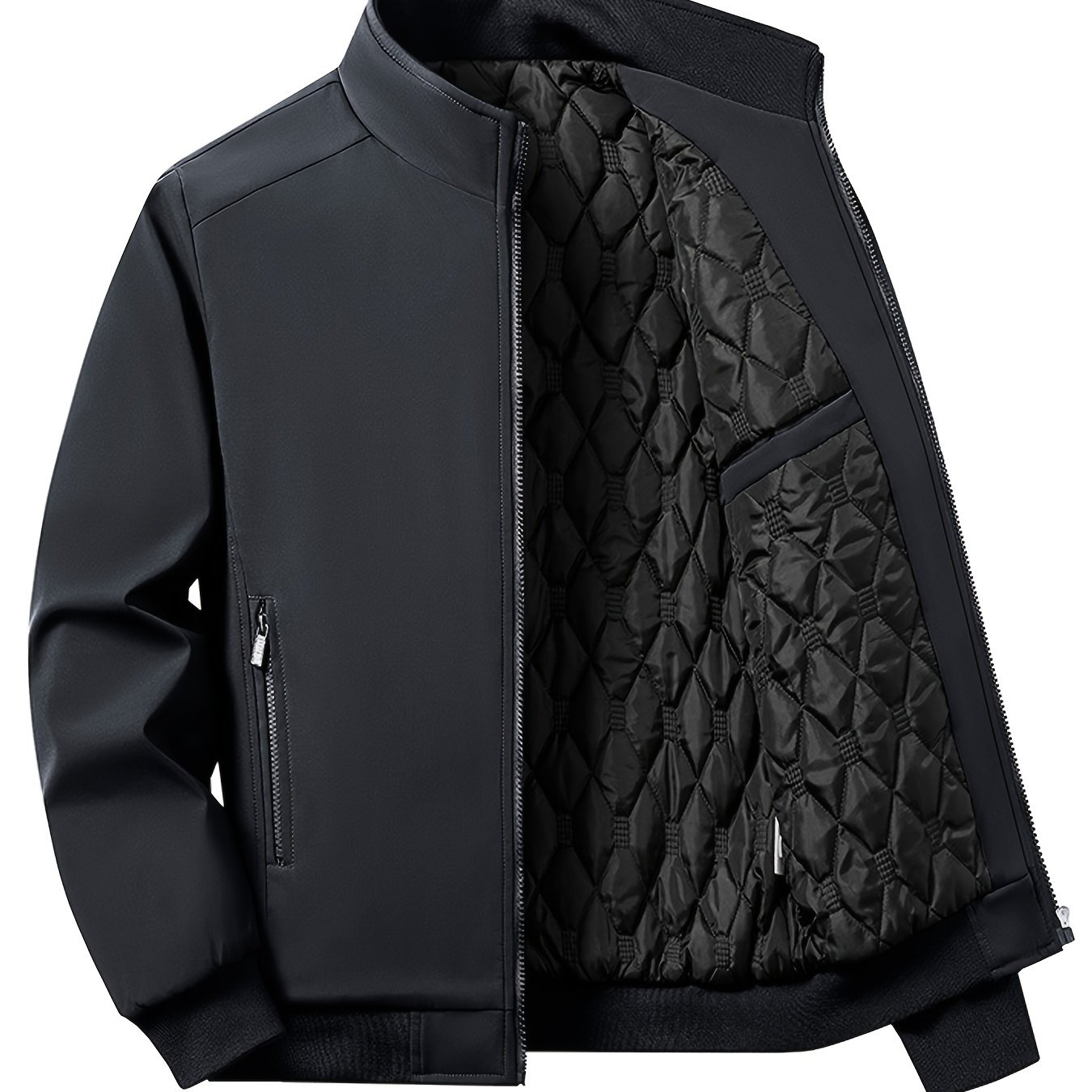 TEMU Men's New Winter Padded Coat, Warm Outerwear, Casual And Versatile Fashionable Men's Padded Coat