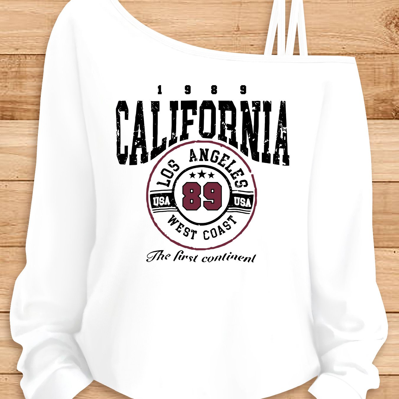 TEMU Beautiful Autumn/winter Women's Apparel California 1989 Los Angeles 89 First Pattern Sporty Casual Party Loose Elegant Fashionable Stretchy