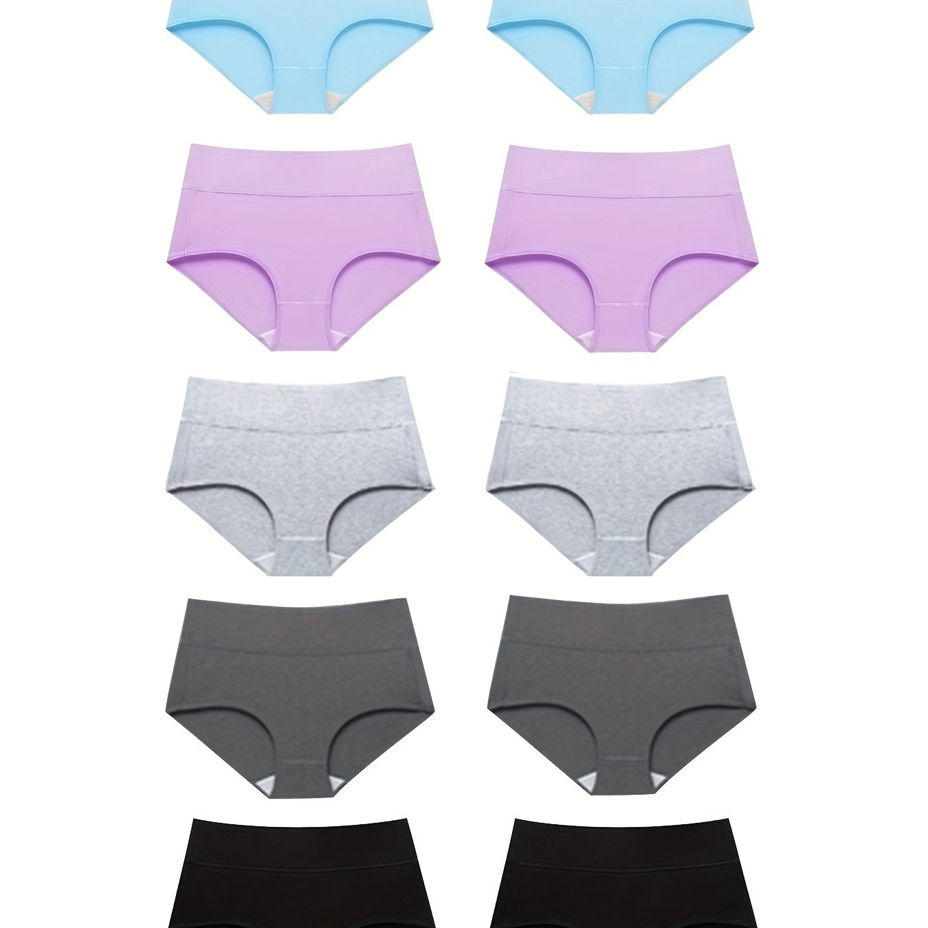 Women's Simple Panties Set Plus Size Solid Waist - Temu