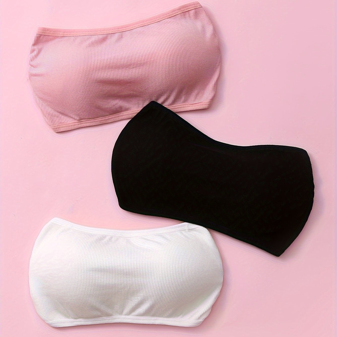 New Strapless Bandeau Student Bra Wireless Backless Camisole Slip Bra Anti-slip Bra