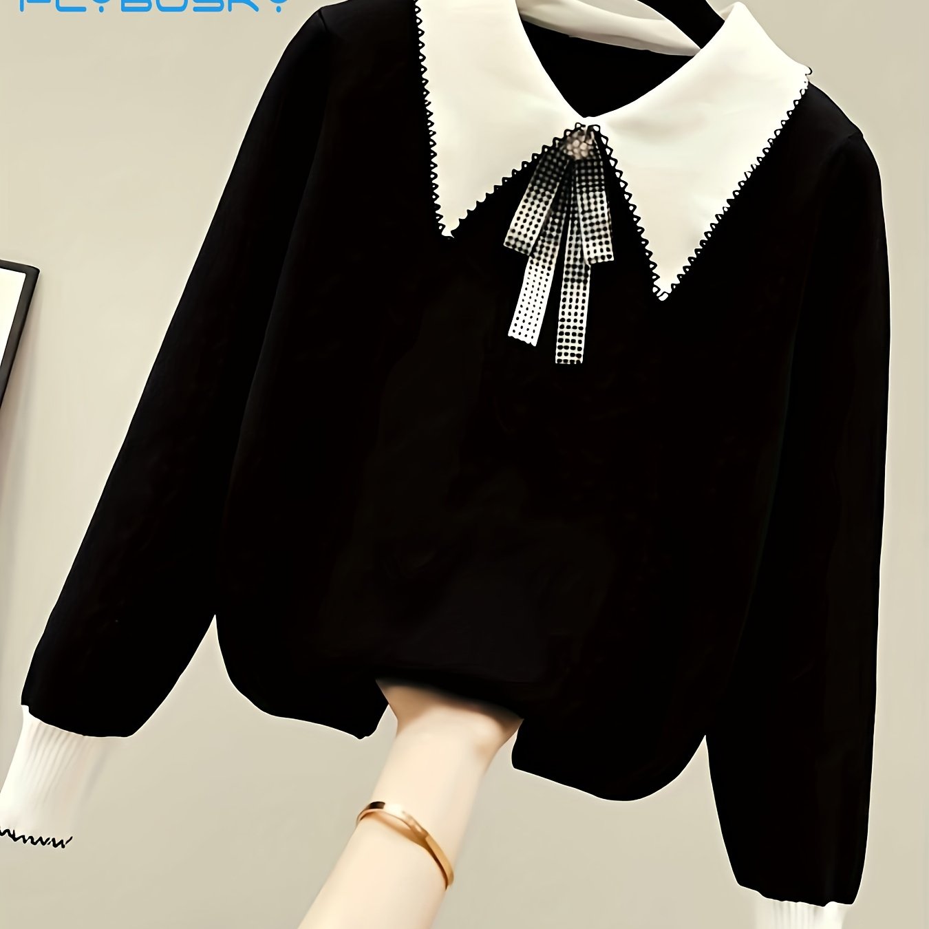 Image of Flybusky Women's Sweater, Autumn/winter Knitwear, Base Layer, Spring/autumn Outerwear, Shirt Collar Top, Versatile And