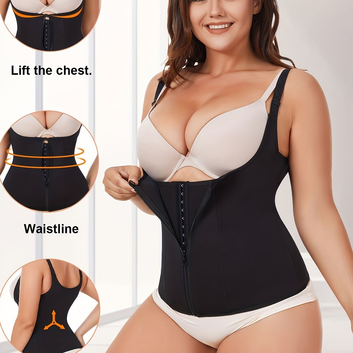 Plus Size Sexy Shapewear Women's Plus Breathable Tummy - Temu Bahrain