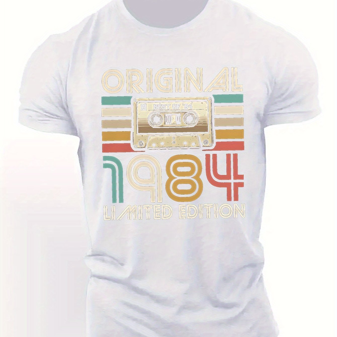 TEMU Original 1984 Edition Men's Short Sleeve T-shirt Summer T-shirt Top