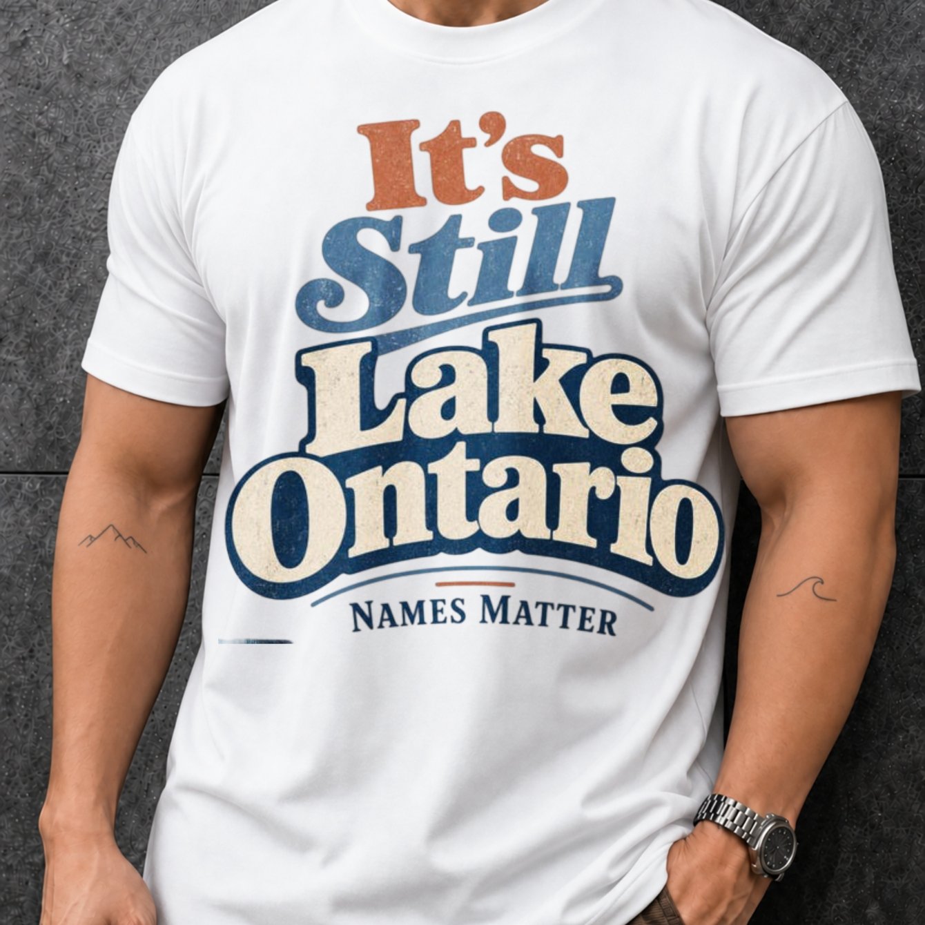TEMU T-shirt pour homme It'S Still Lake Names Retro Graphic crème et style État rouille