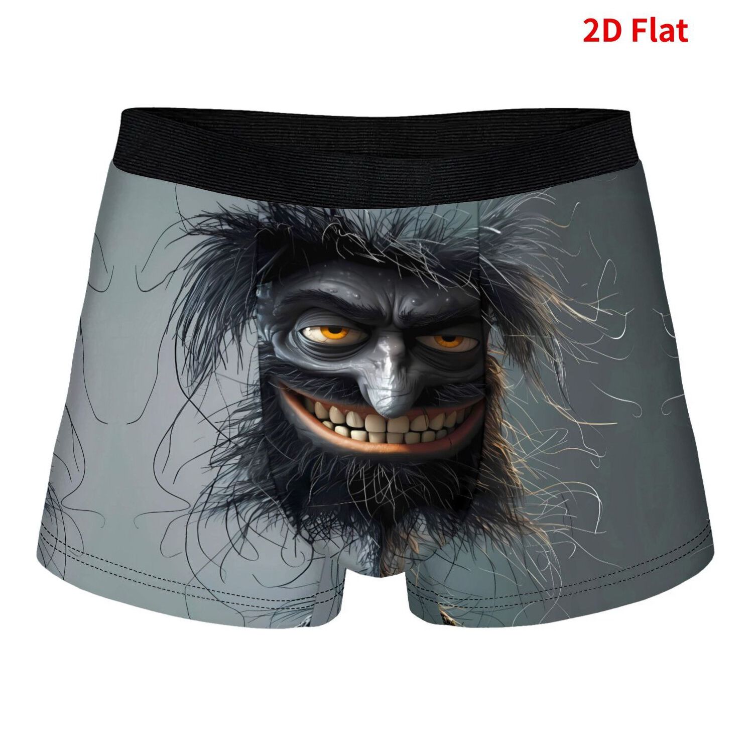 TEMU 2d Print Face Men's Vibrant Colorful Underwear Comfortable Funny Casual Wear