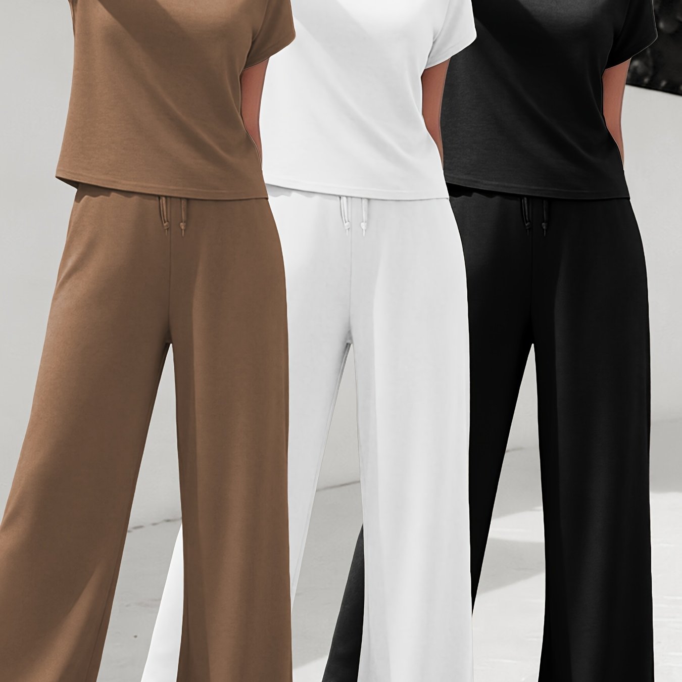 TEMU 3 Set Mixed Color Casual Women's Home Outfit Set